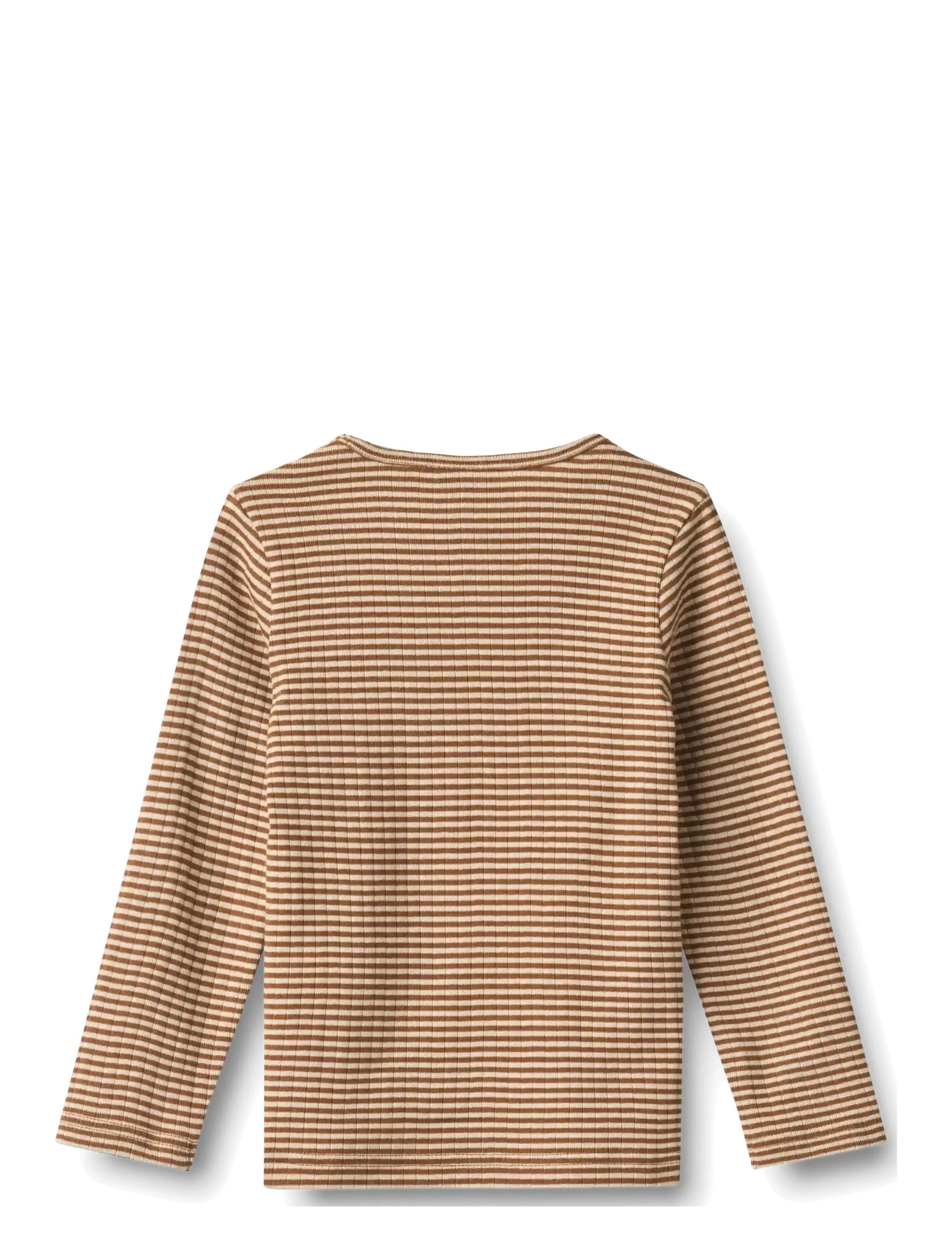Wheat - T-shirt L/S Stig - langärmelig - warm hazel stripe - 1