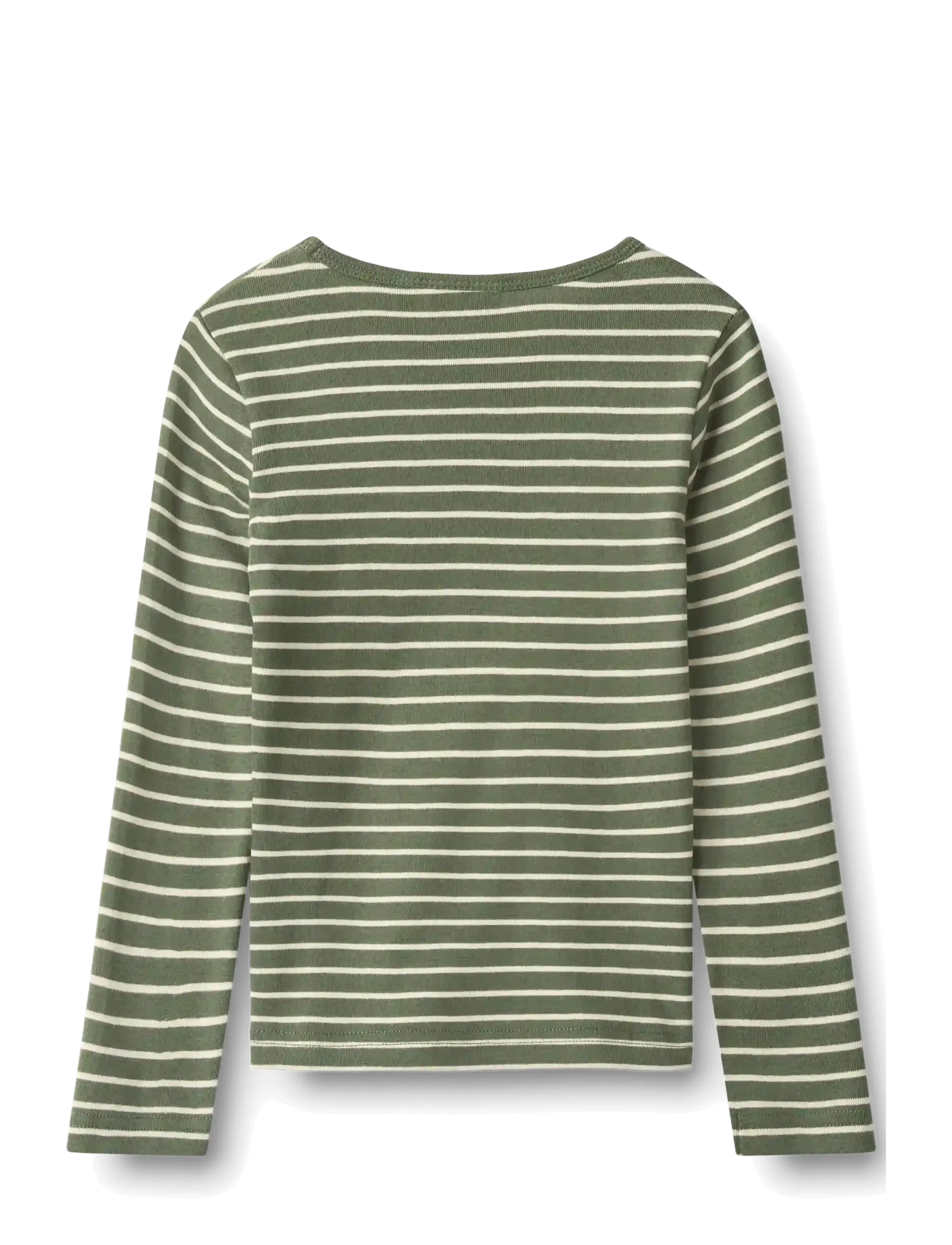Wheat - T-shirt L/S Stig - langärmelig - dark green stripe - 1