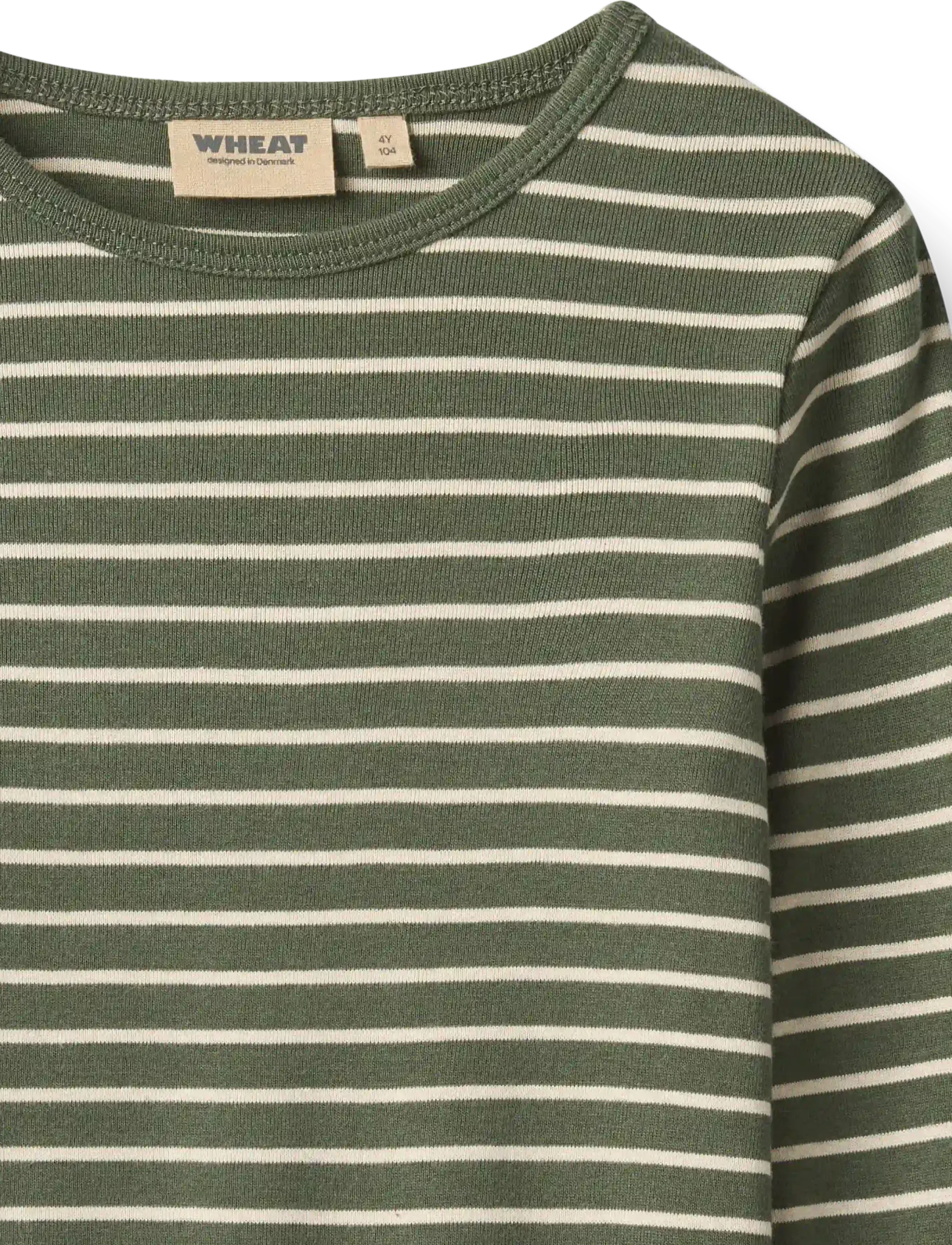 Wheat - T-shirt L/S Stig - langärmelig - dark green stripe - 2