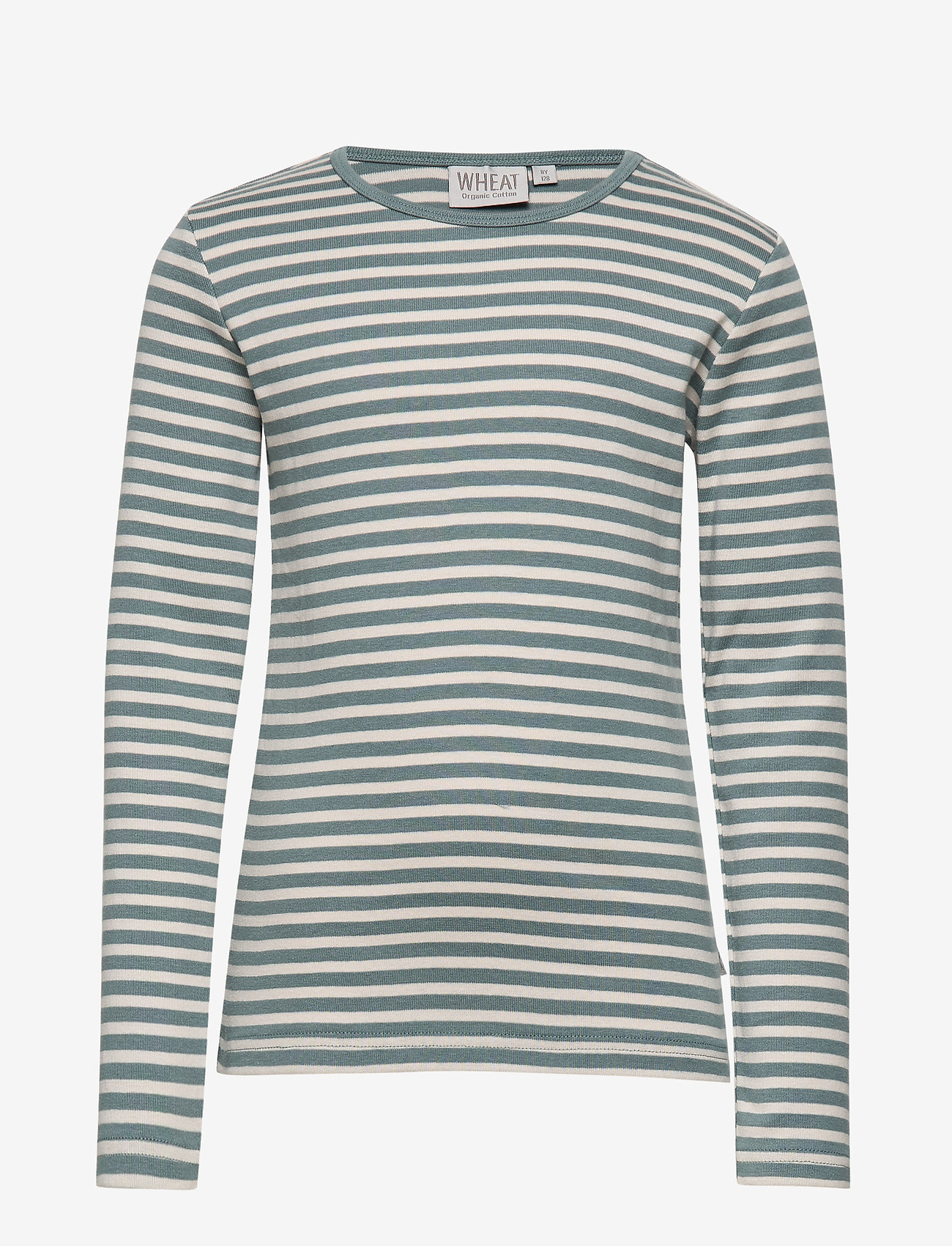 Wheat - T-Shirt Striped LS - petroleum - 0
