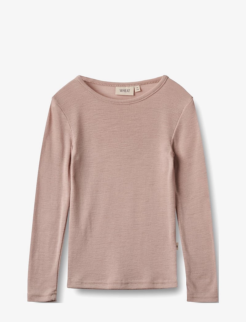 Wheat - Wool T-Shirt L/S Alfie - langärmelig - dry rose - 0