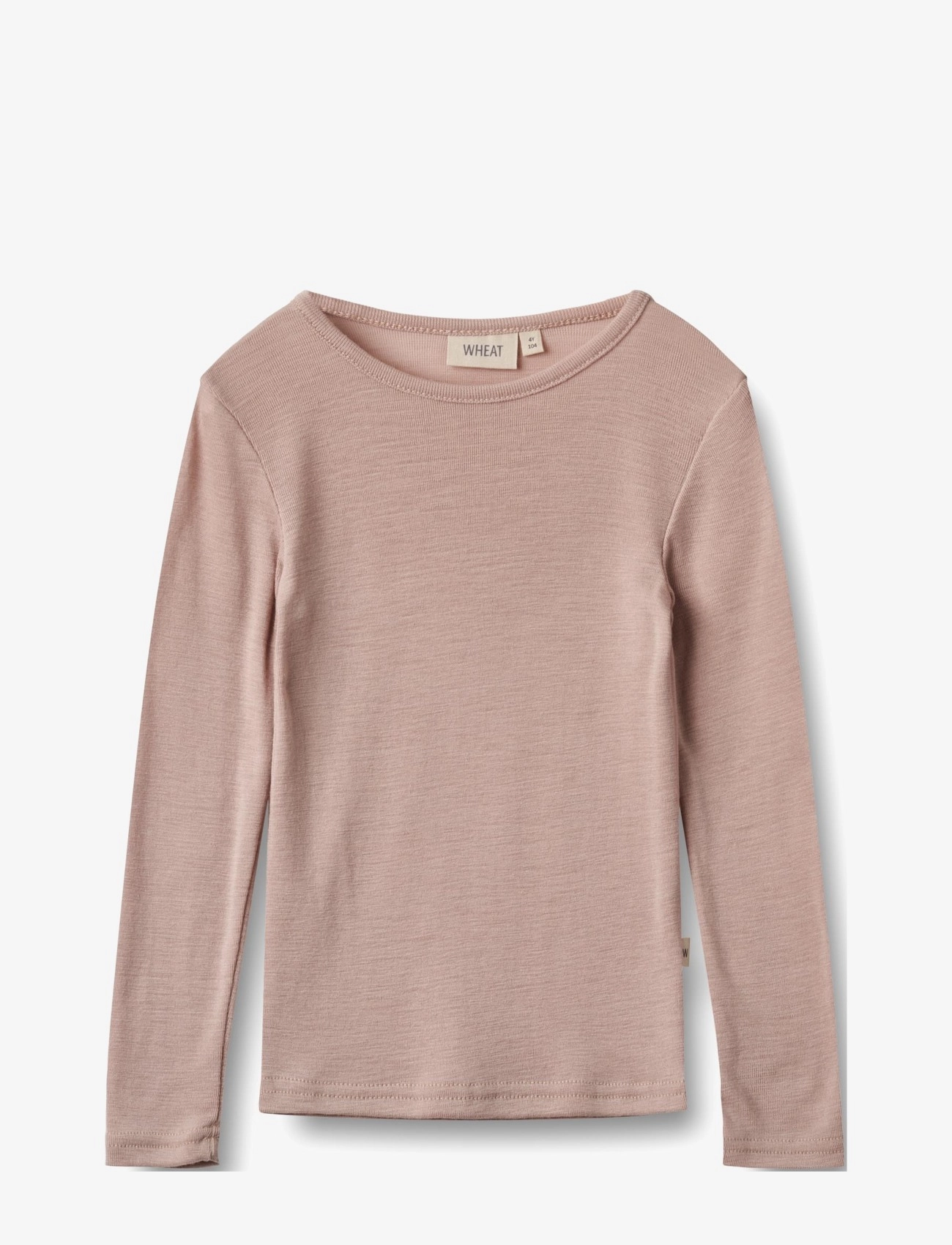 Wheat Wool T-Shirt L/S Alfie - Toppar & T-shirts - DRY ROSE / pink/rose