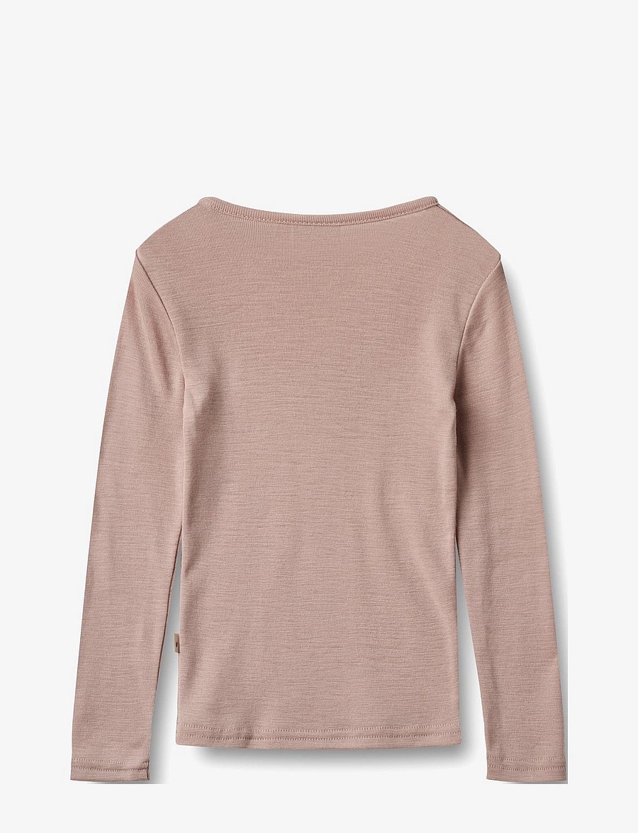 Wheat - Wool T-Shirt L/S Alfie - langärmelig - dry rose - 1