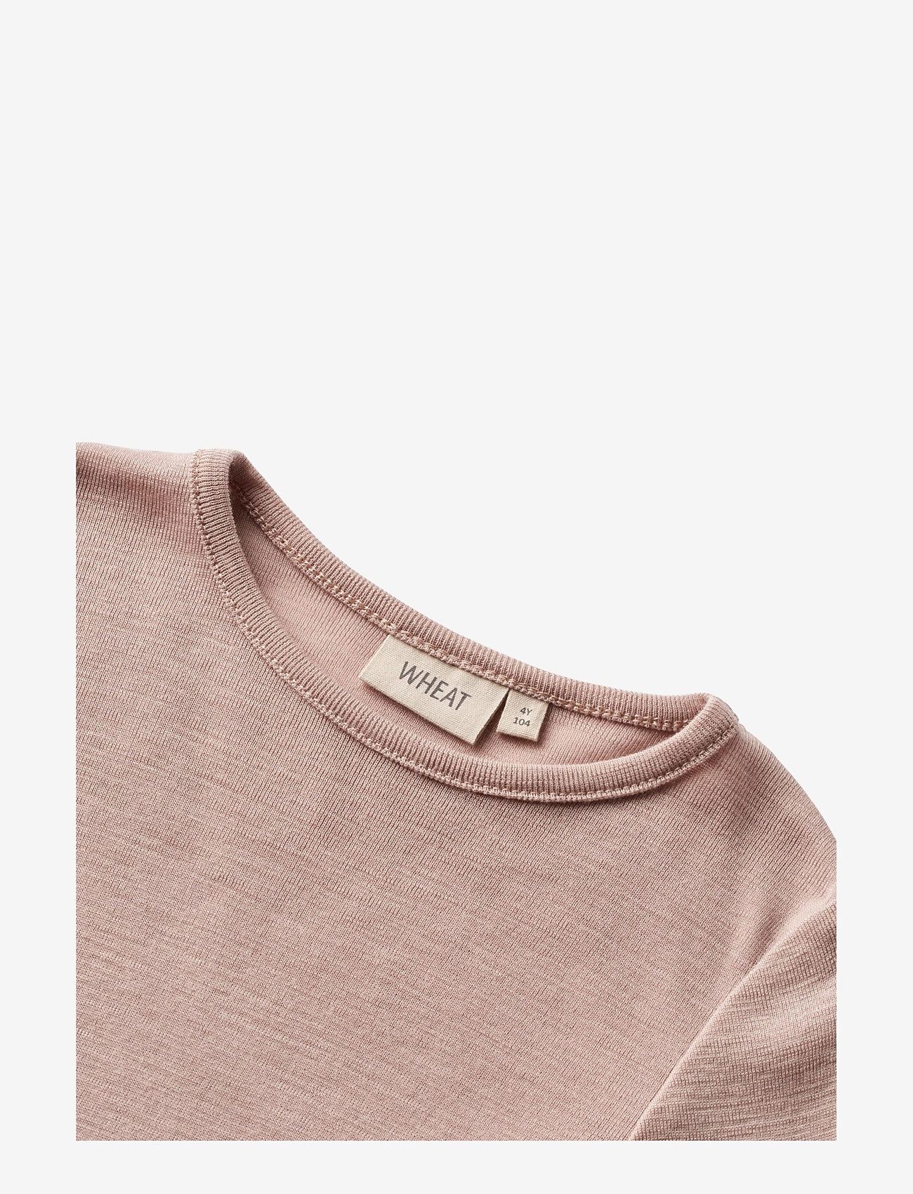Wheat - Wool T-Shirt L/S Alfie - langærmede t-shirts - dry rose - 2