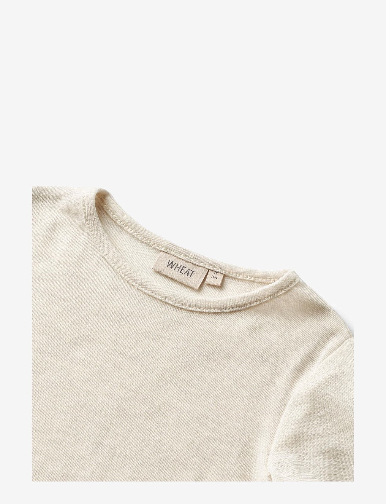 Wheat - Wool T-Shirt L/S Alfie - långärmade t-shirts - eggshell melange - 2