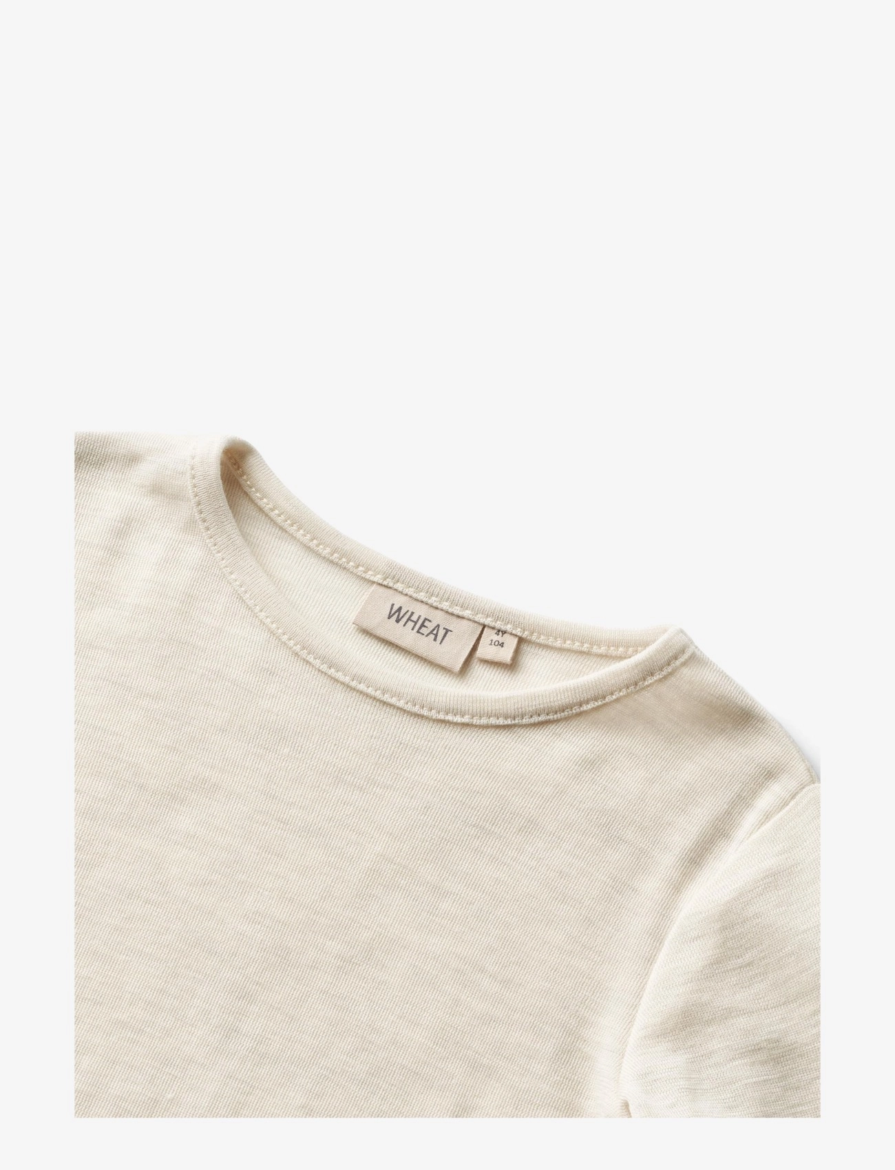 Wheat - Wool T-Shirt L/S Alfie - langærmede t-shirts - eggshell melange - 2