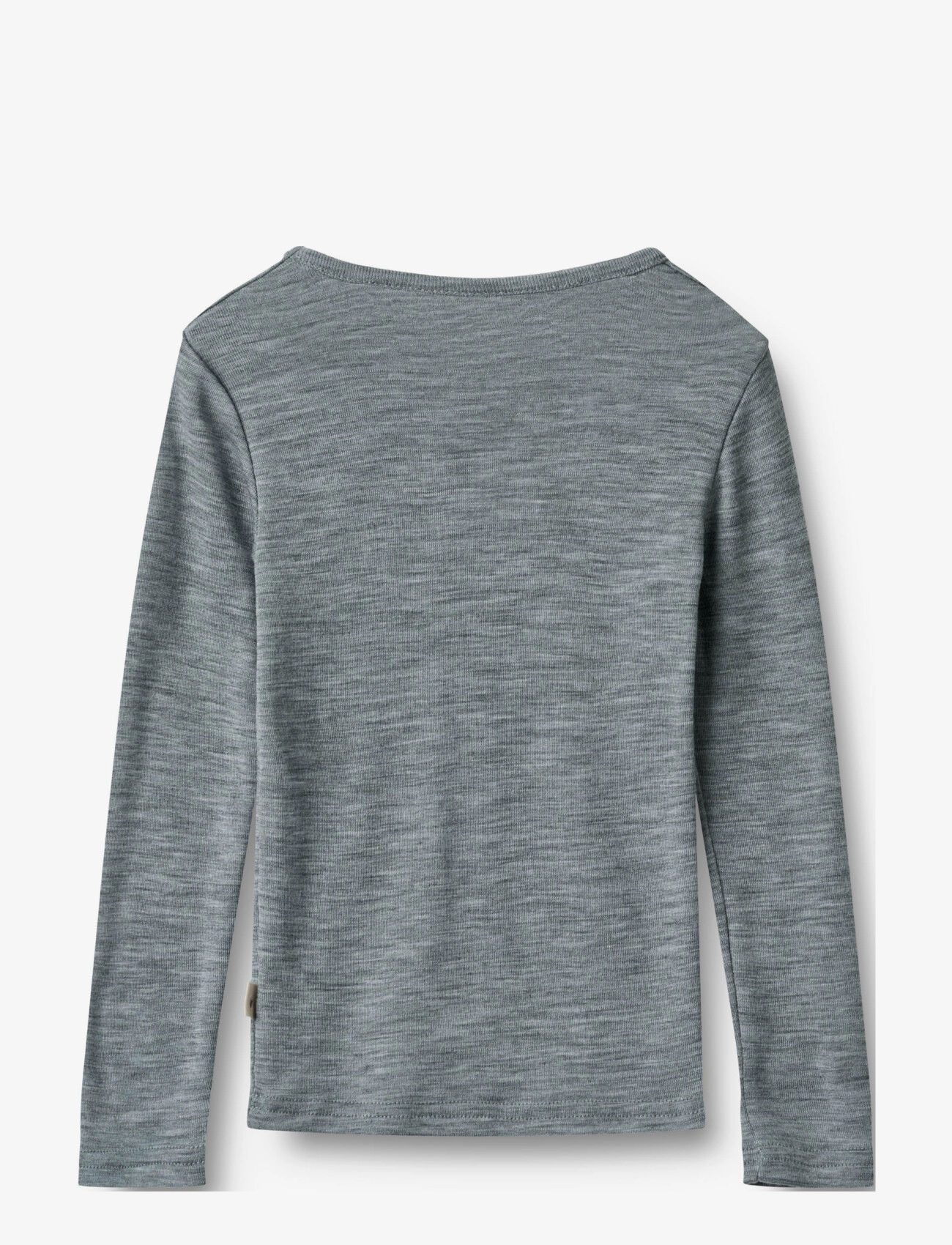 Wheat - Wool T-Shirt L/S Alfie - langærmede t-shirts - melange grey - 1