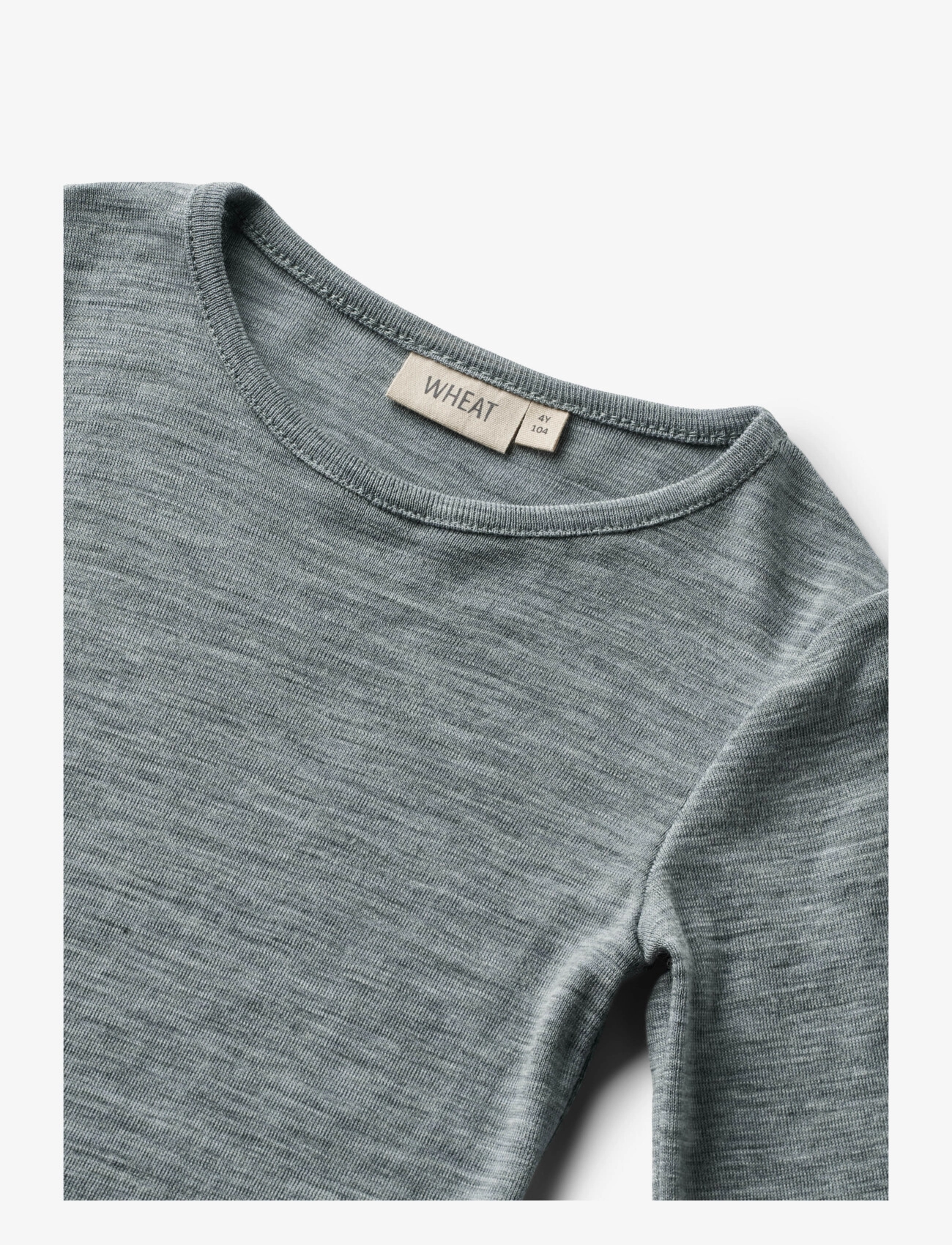 Wheat - Wool T-Shirt L/S Alfie - langærmede t-shirts - melange grey - 2