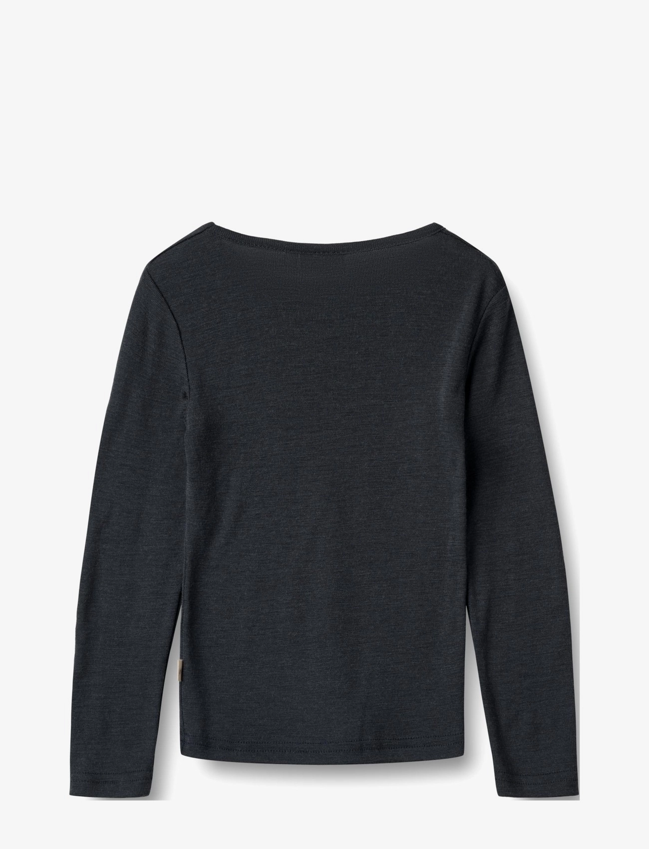 Wheat - Wool T-Shirt L/S Alfie - langærmede t-shirts - navy - 1