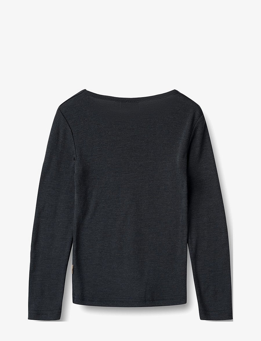 Wheat - Wool T-Shirt L/S Alfie - pikkade varrukatega t-särgid - navy - 1