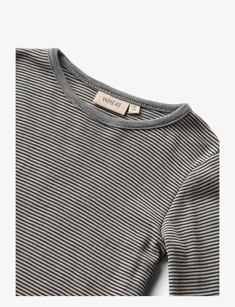 Wheat - Wool T-Shirt L/S Alfie - langärmelig - navy stripe - 2