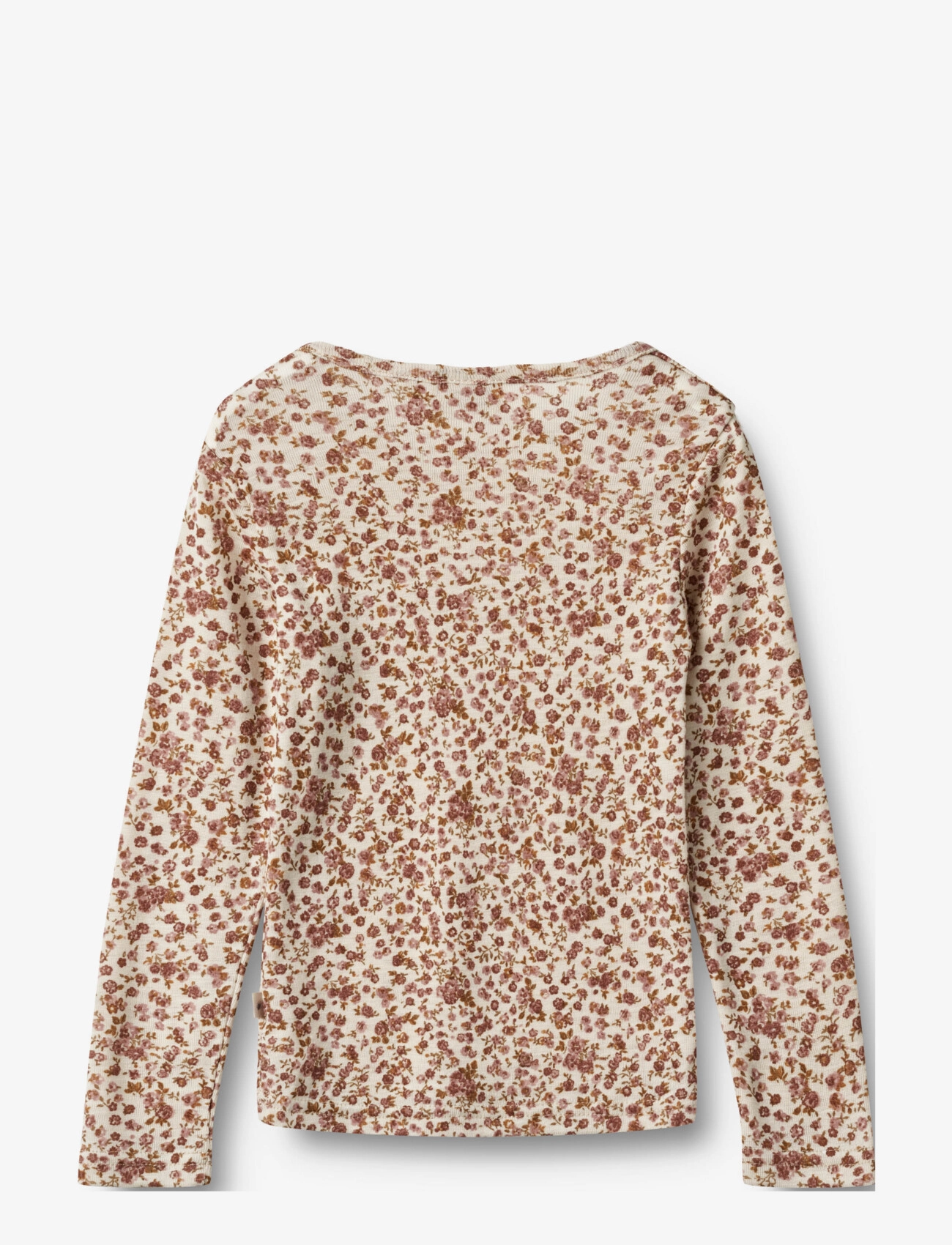 Wheat - Wool T-Shirt L/S Alfie - long-sleeved t-shirts - rose flowers - 1