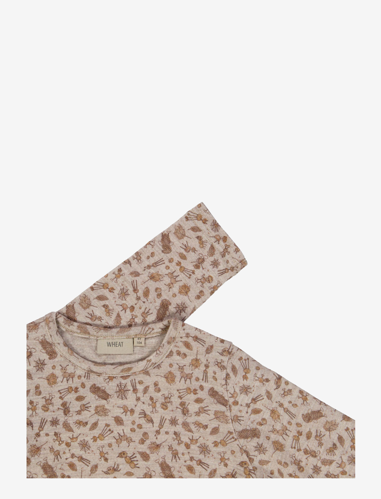 Wheat - Wool T-Shirt LS - beige chestnut - 1