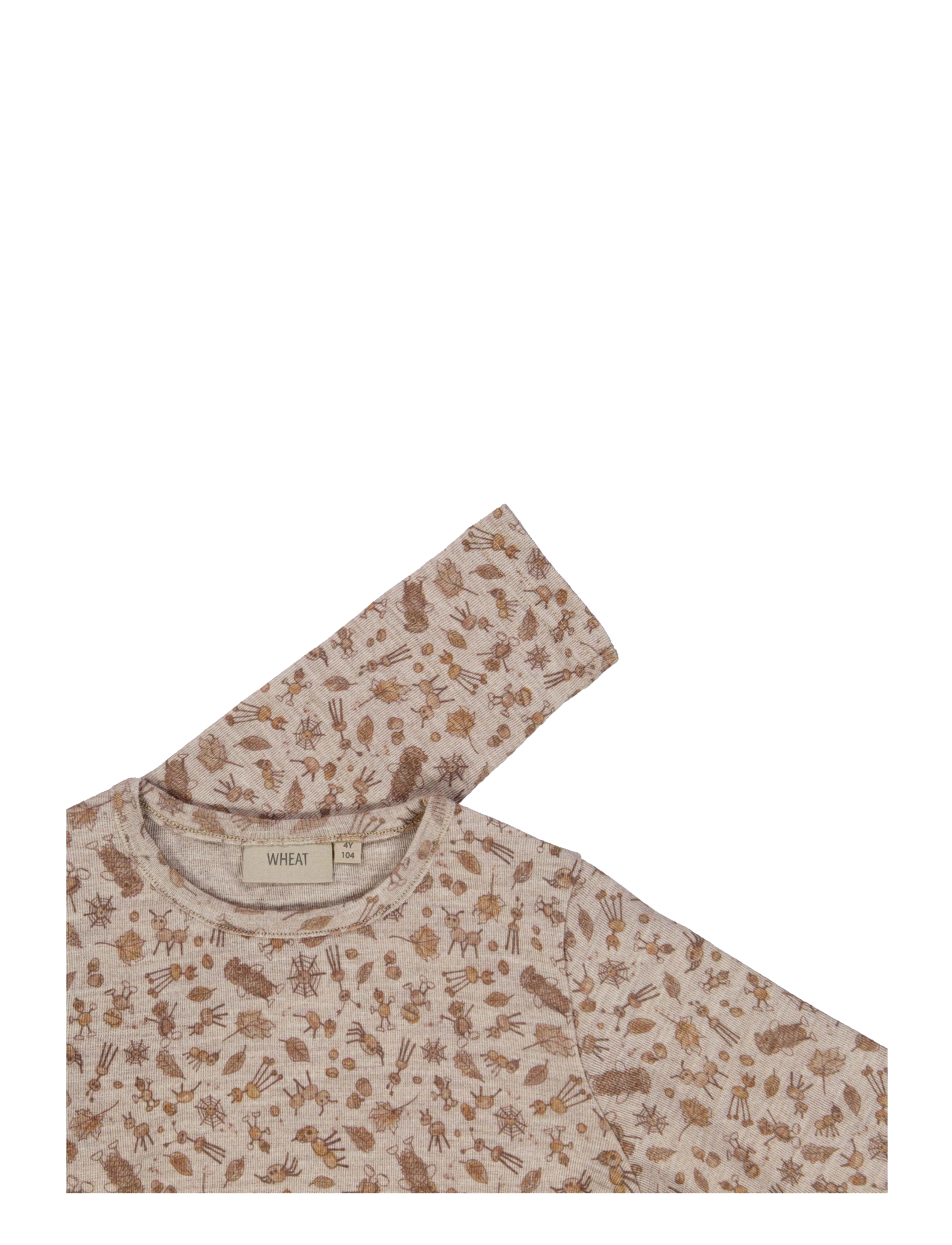 Wheat - Wool T-Shirt LS - beige chestnut - 1