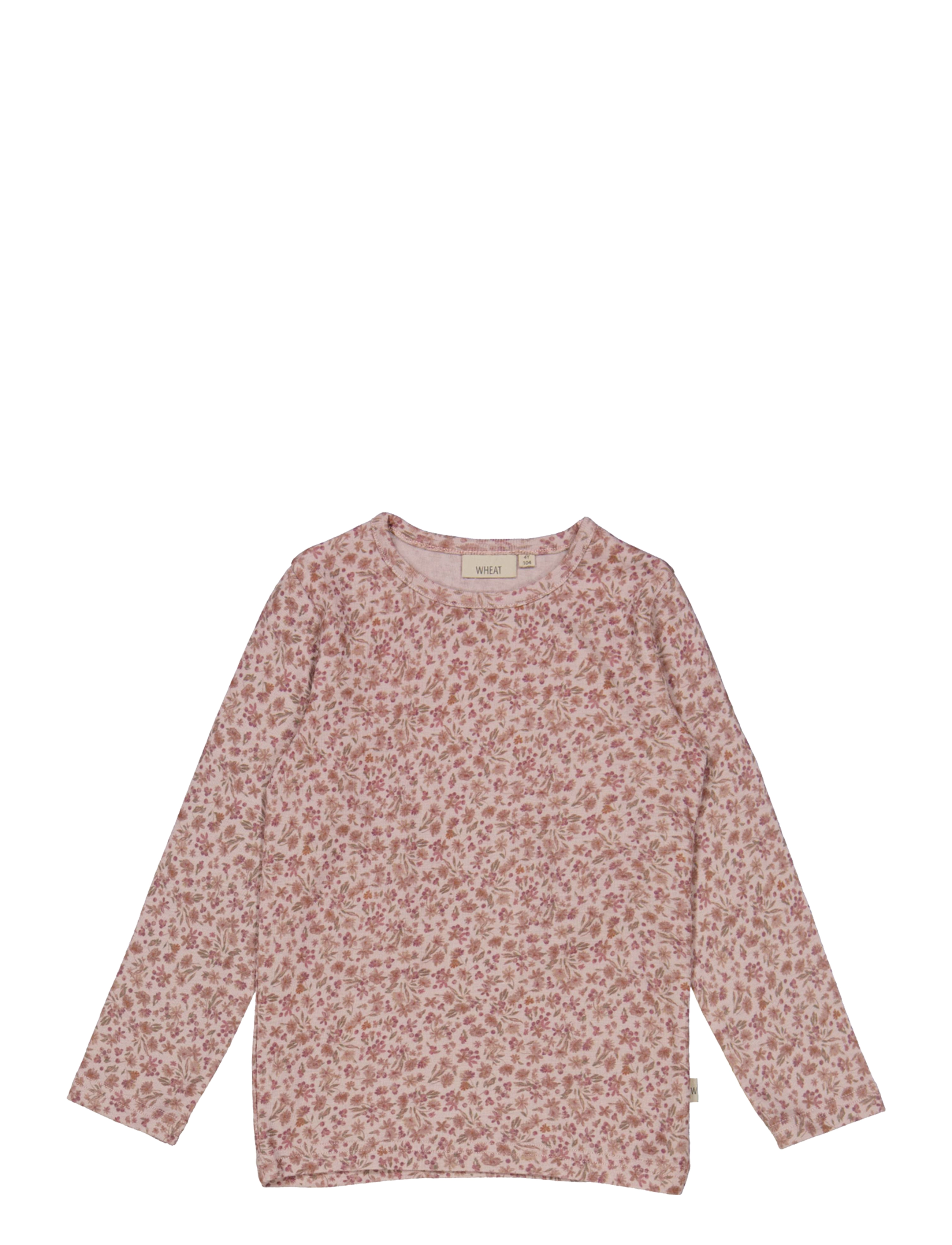 Wool T-Shirt LS - POWDER FLOWERS
