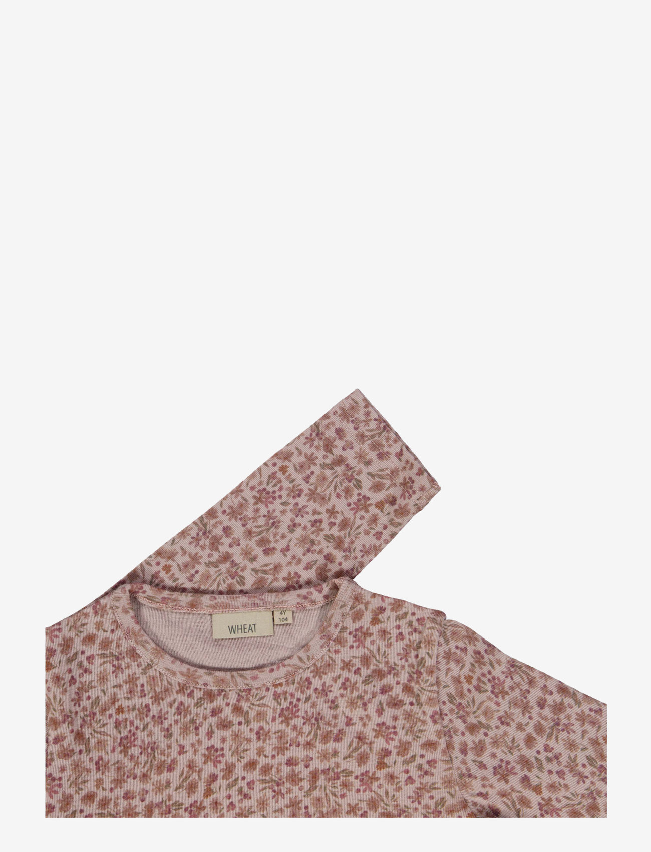 Wheat - Wool T-Shirt LS - powder flowers - 1