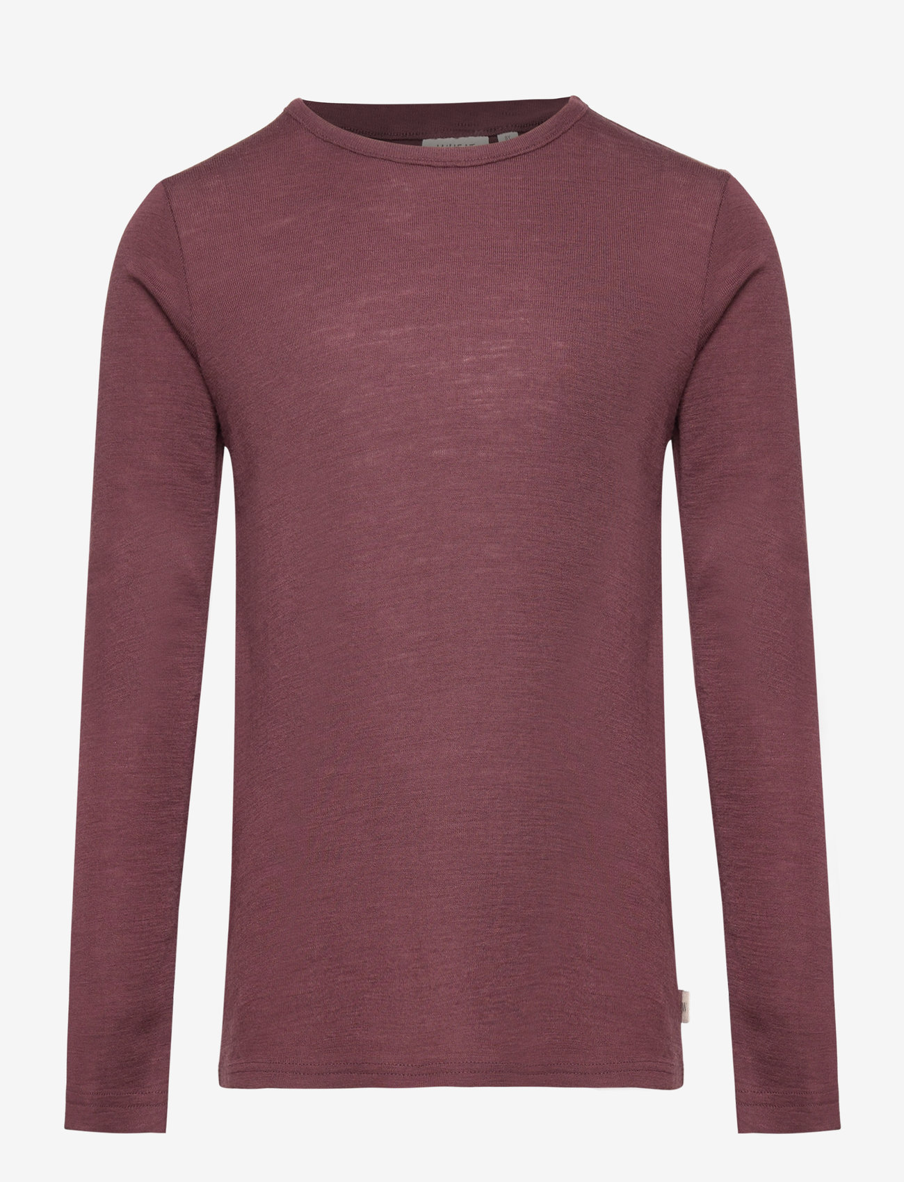 Wheat - Wool T-Shirt LS - aubergine - 0