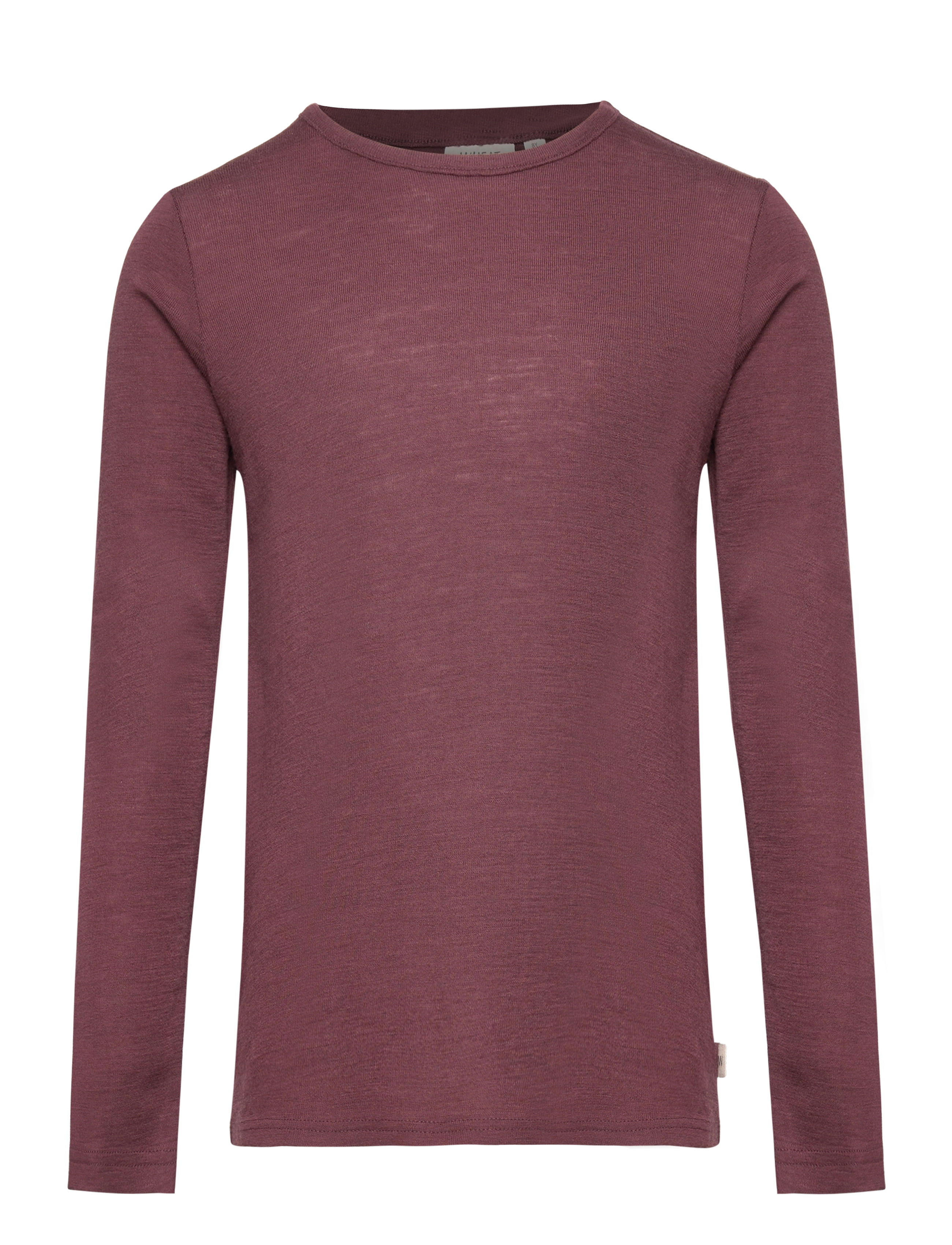 Wool T-Shirt LS - AUBERGINE