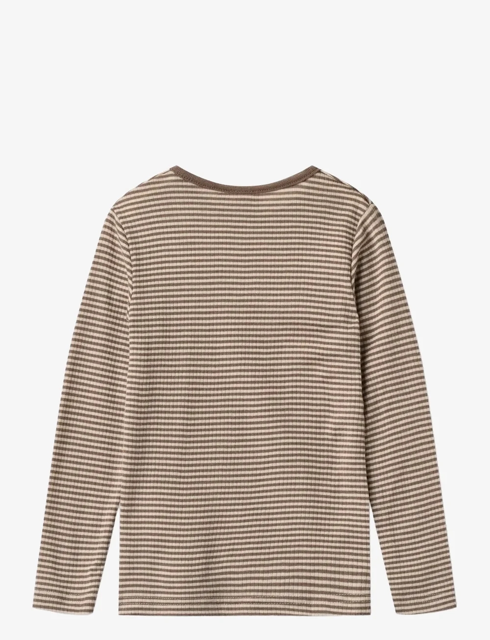 Wheat - Wool T-Shirt L/S Alfie - langärmelig - wood stripe - 1