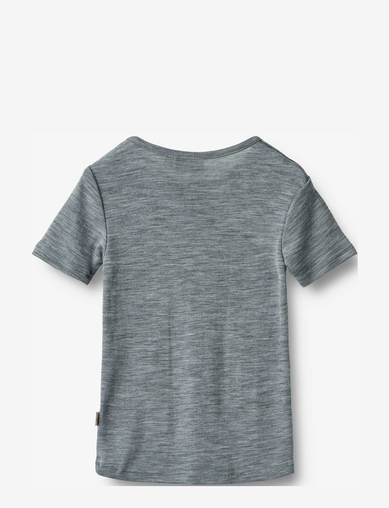 Wheat - Wool T-shirt S/S Seo - kortærmede t-shirts - melange grey - 1