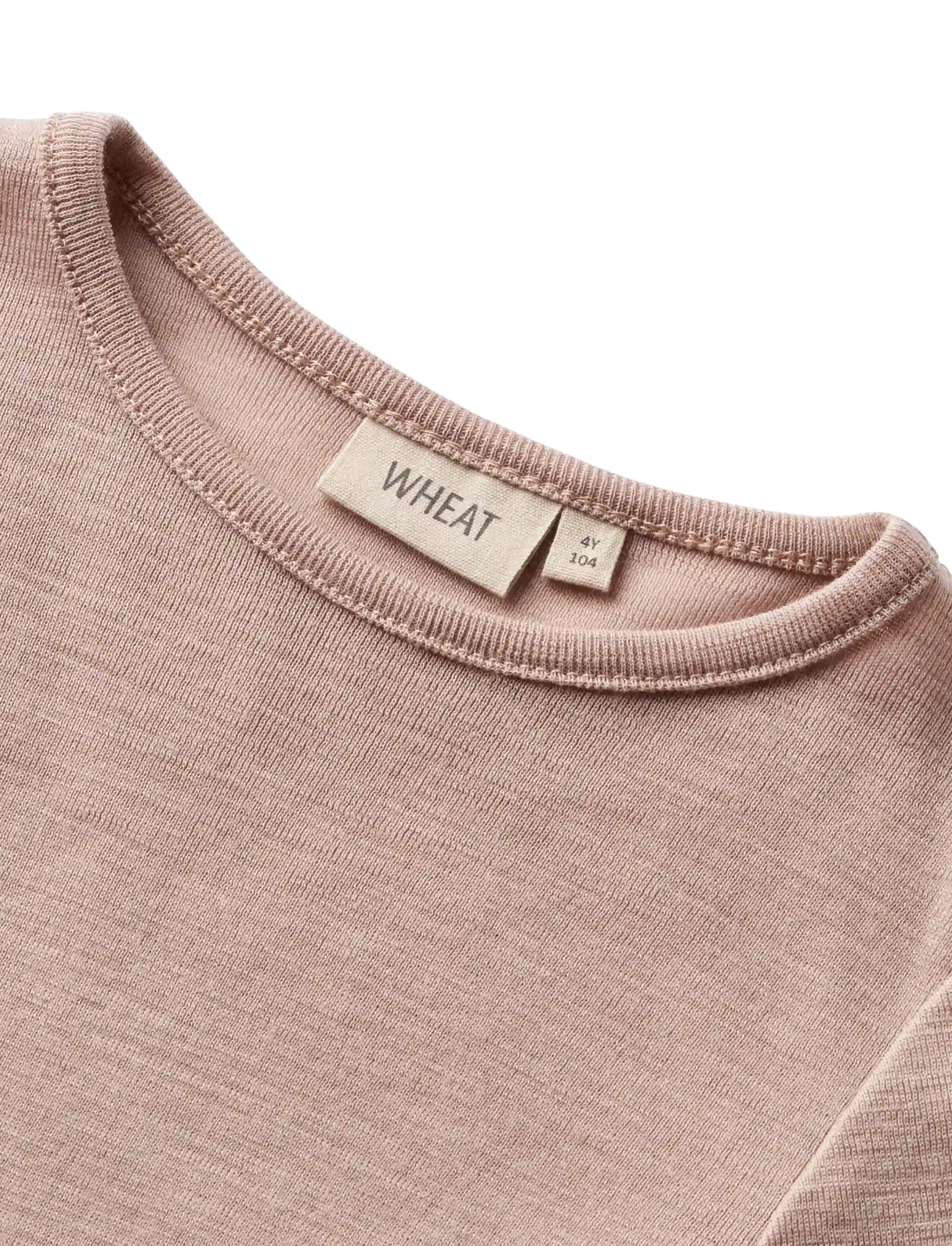 Wheat - Wool T-Shirt L/S Alfie - dry rose - 2