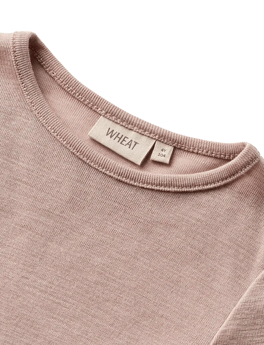 Wheat - Wool T-Shirt L/S Alfie - dry rose - 2