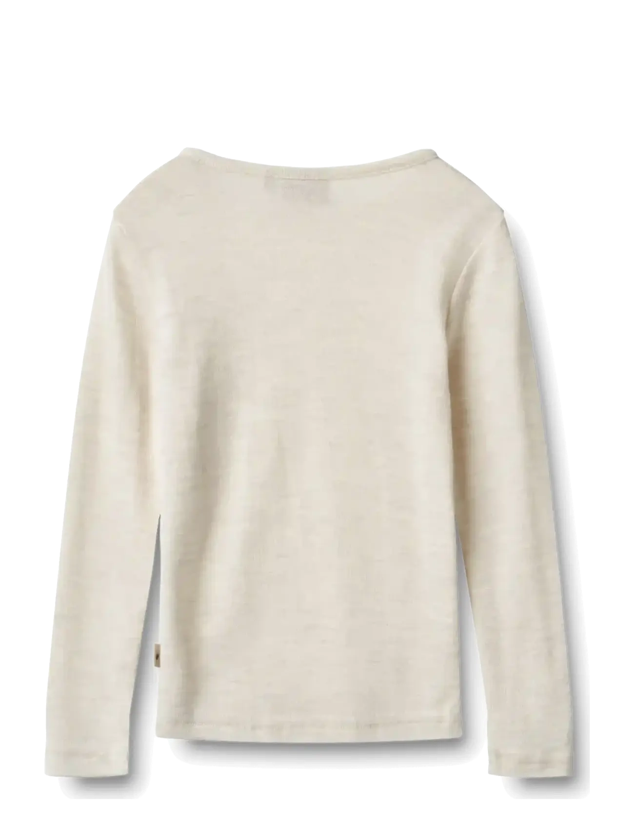 Wheat - Wool T-Shirt L/S Alfie - underställströjor - eggshell melange - 1