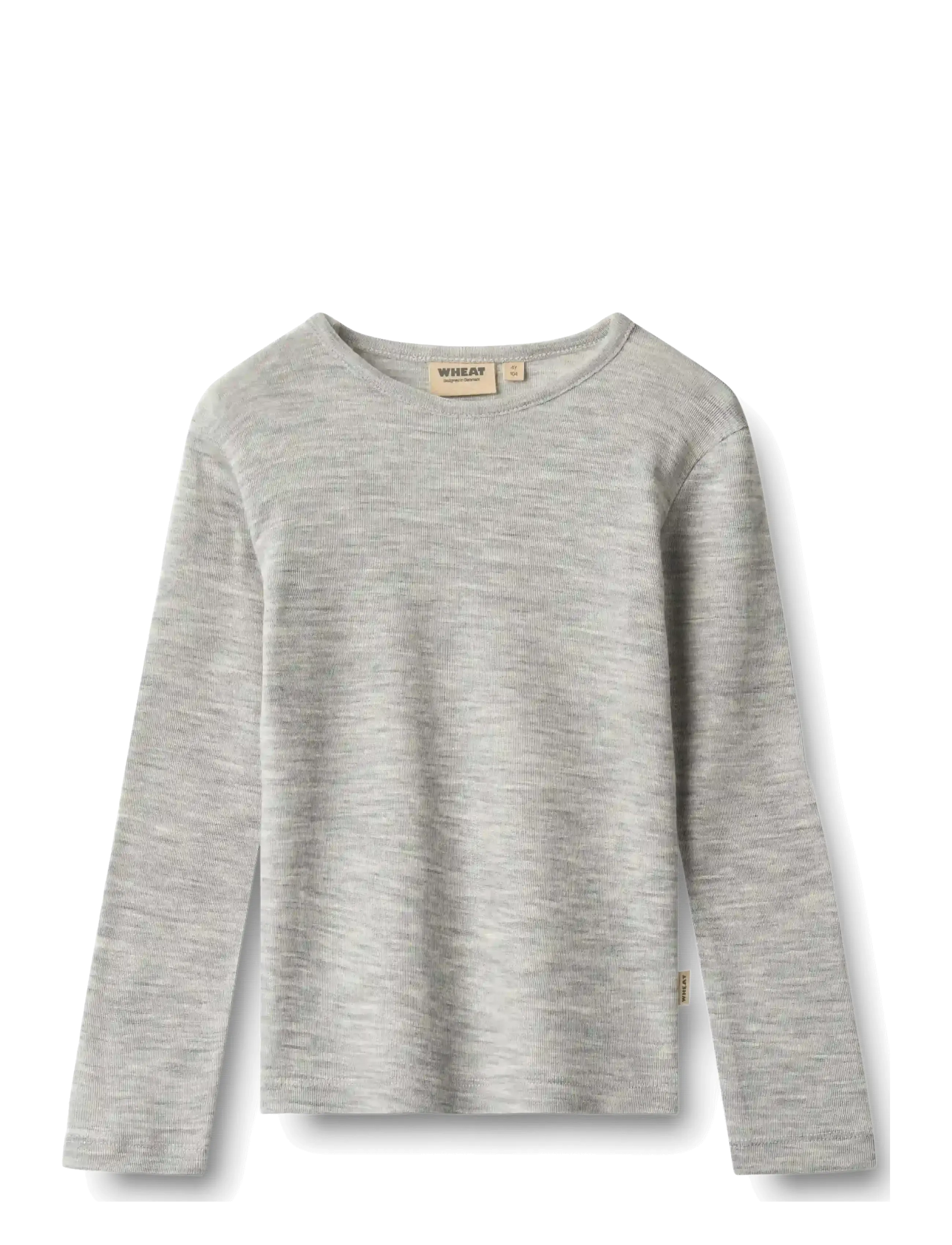 Wheat Wool T-Shirt L/S Alfie - Lõbu välitingimustes - MELANGE GREY / grey