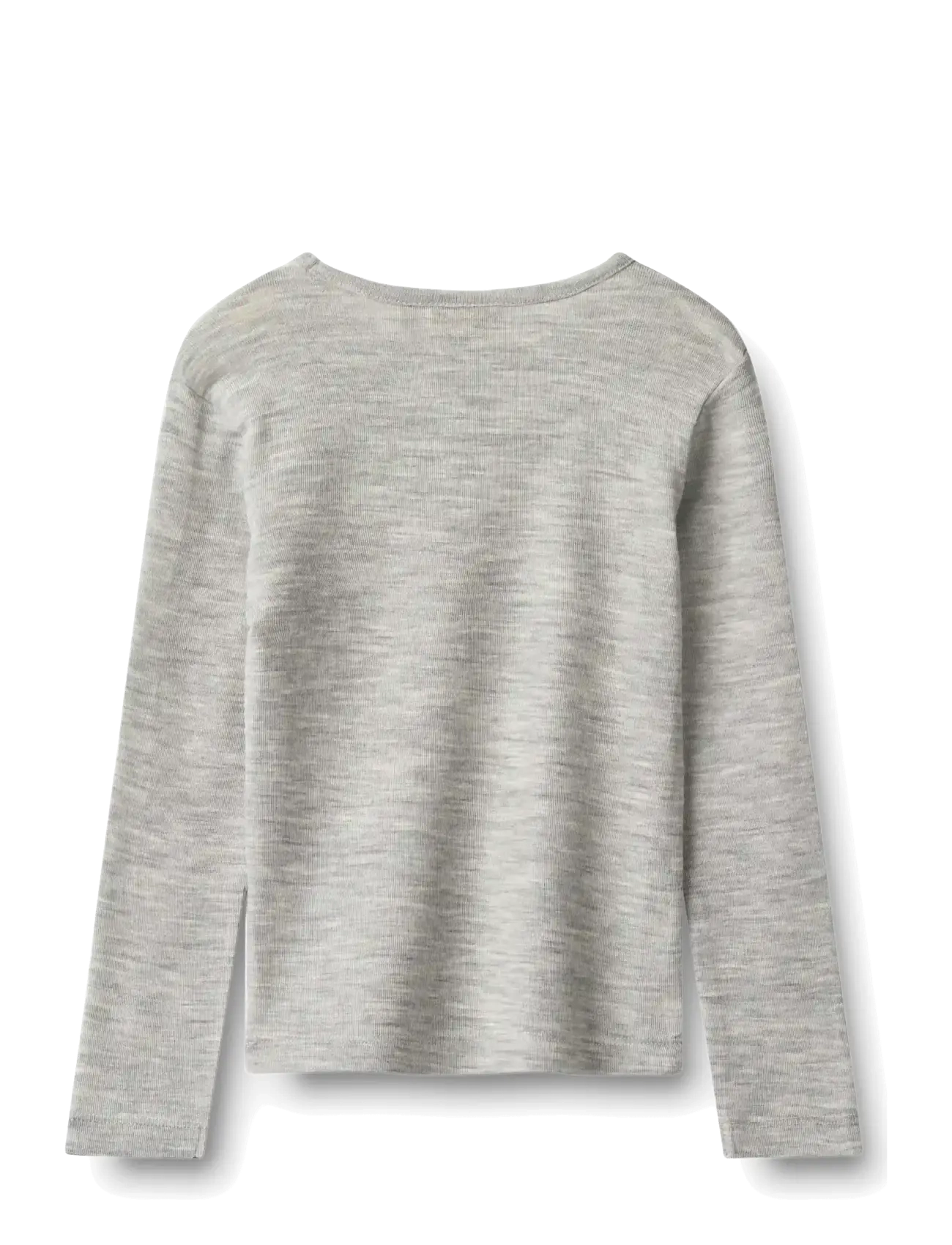 Wheat - Wool T-Shirt L/S Alfie - melange grey - 1