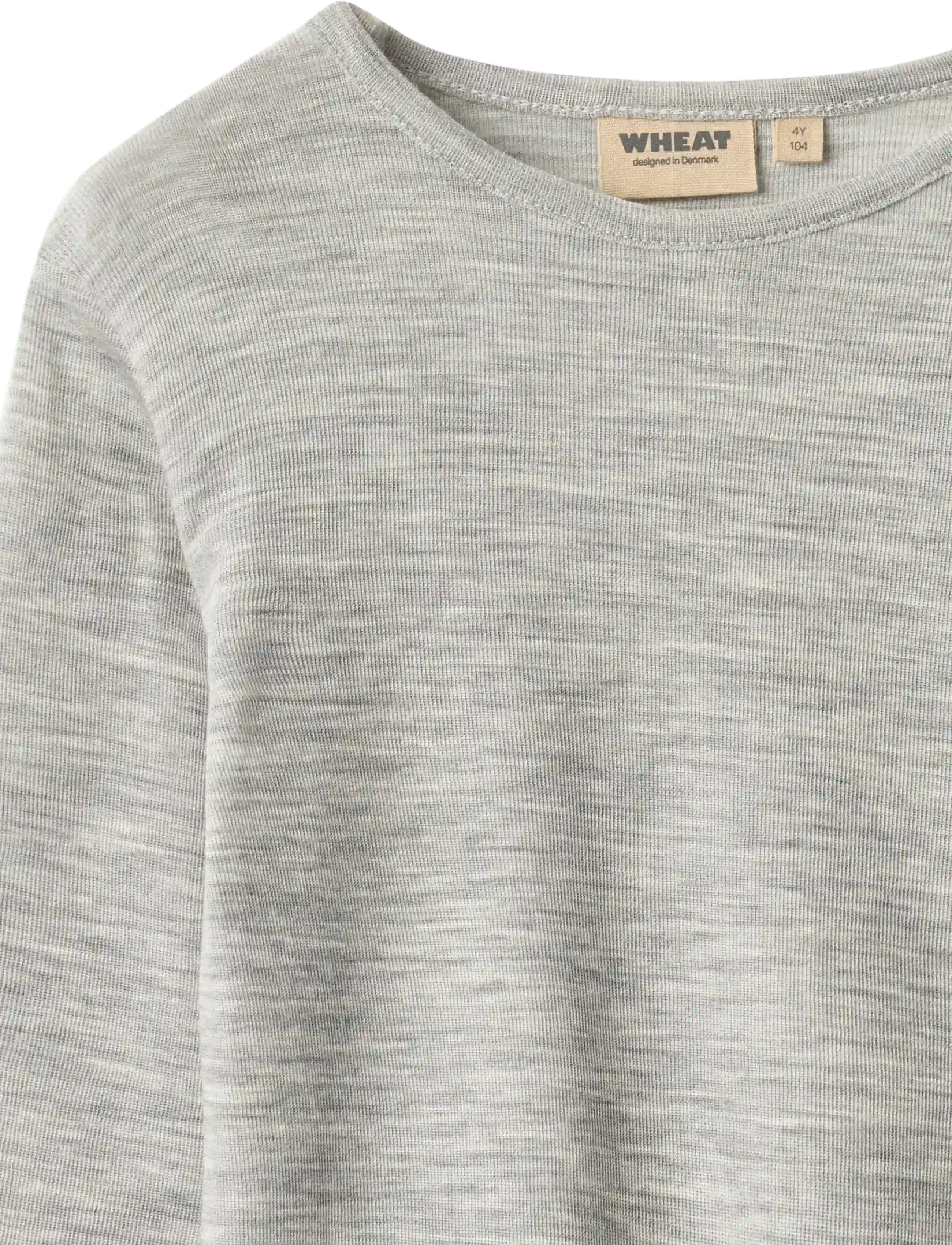 Wheat - Wool T-Shirt L/S Alfie - melange grey - 2