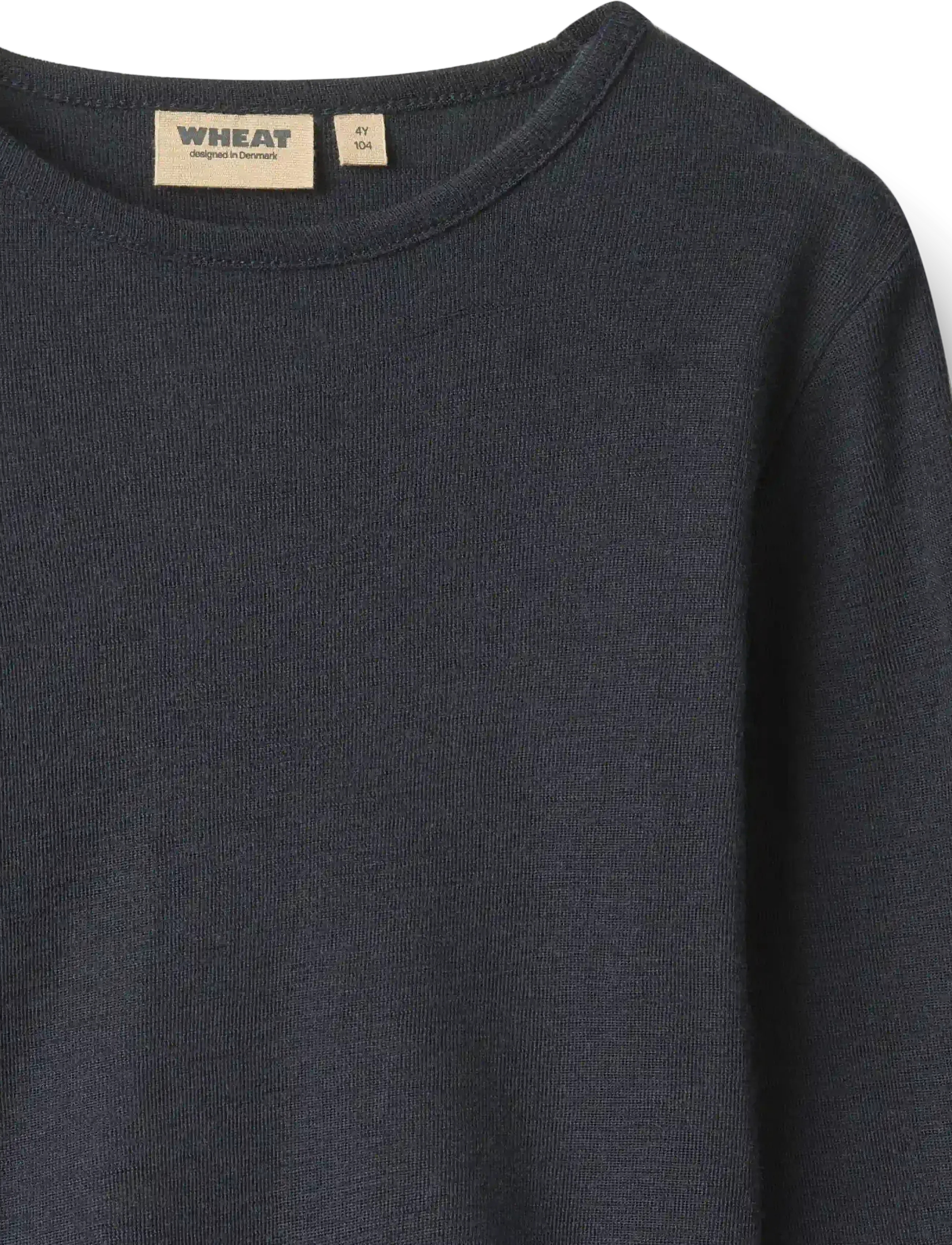 Wheat - Wool T-Shirt L/S Alfie - funktionsunterwäsche - oberteile - navy - 2