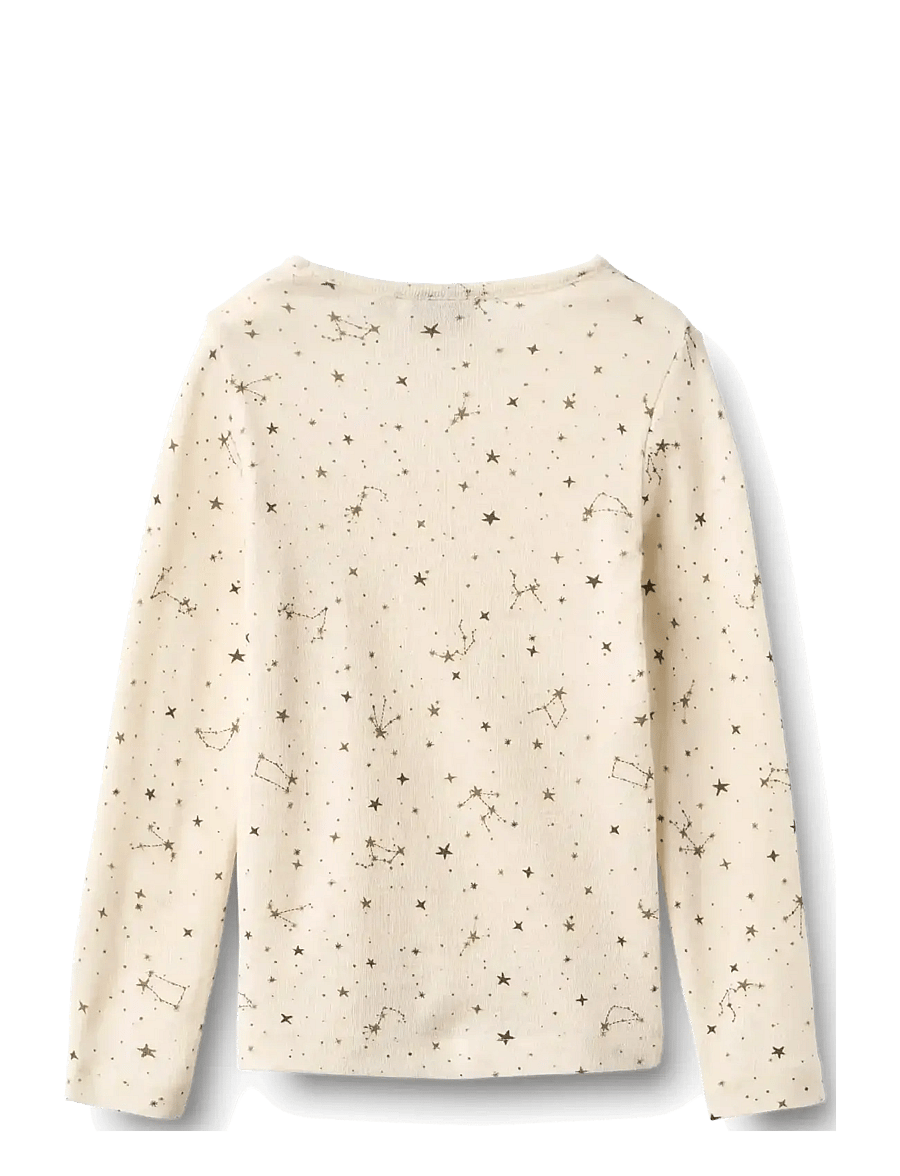 Wheat - Wool T-Shirt L/S Alfie - langärmelig - eggshell stars - 1