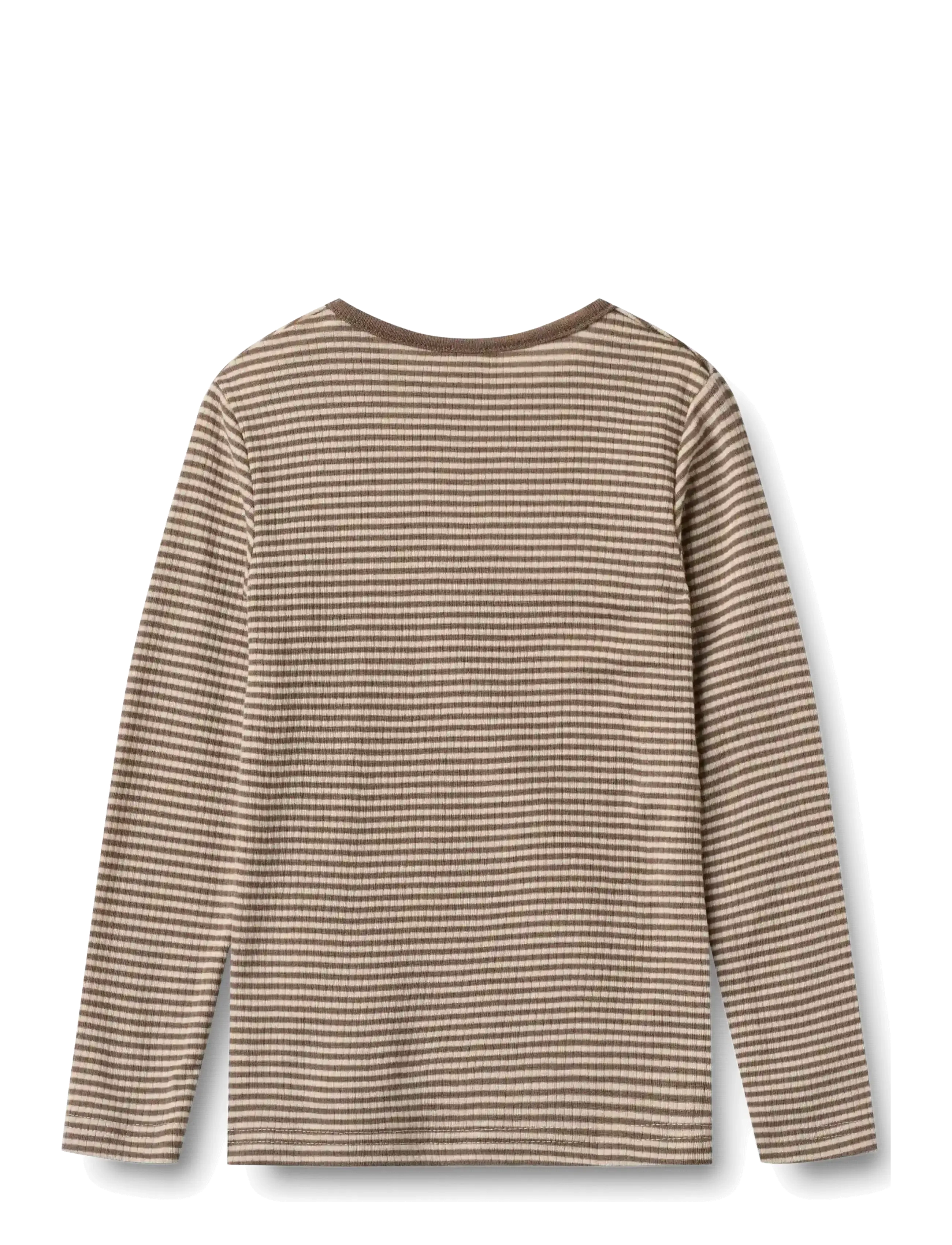 Wheat - Wool T-Shirt L/S Alfie - langärmelig - wood stripe - 1