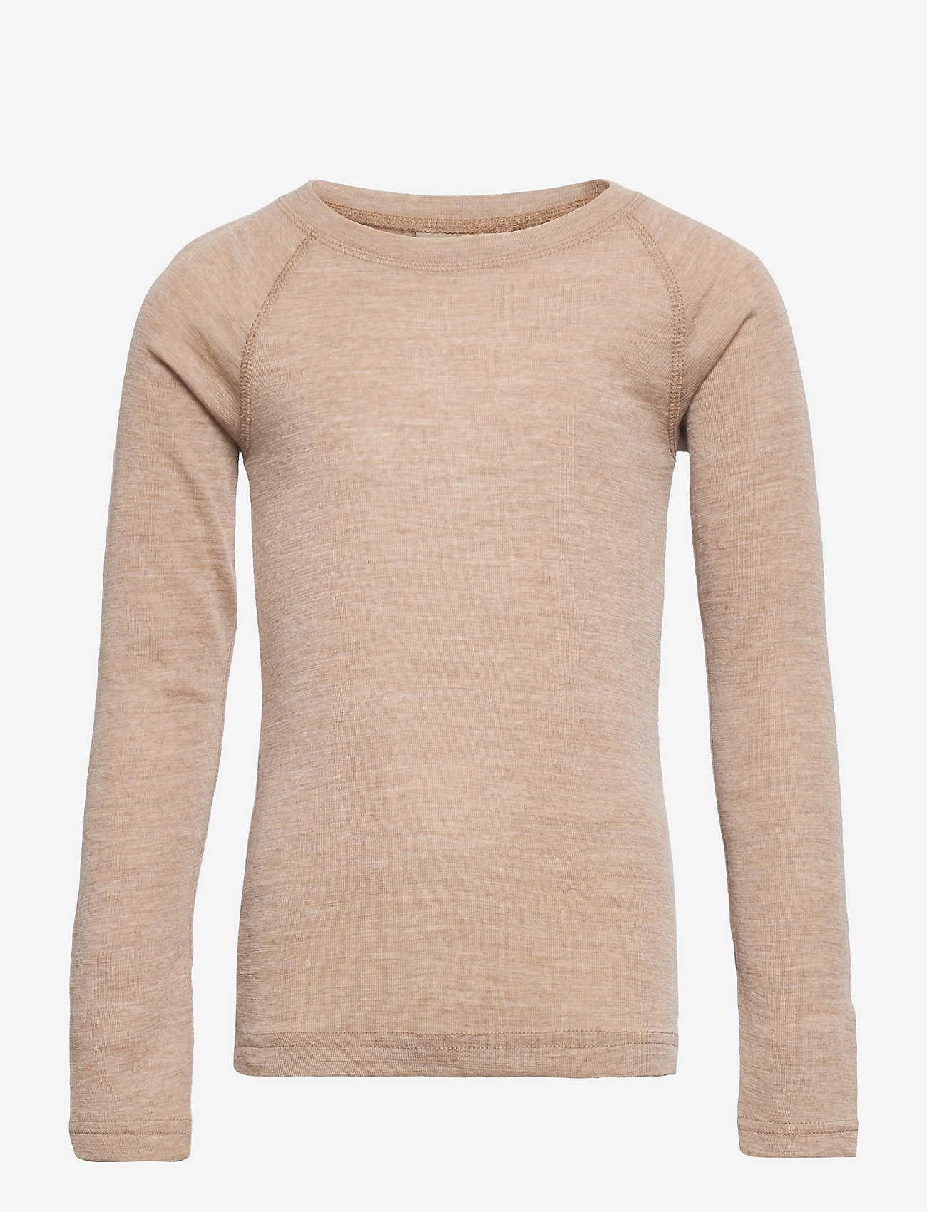 Wool T-Shirt LS - KHAKI MELANGE