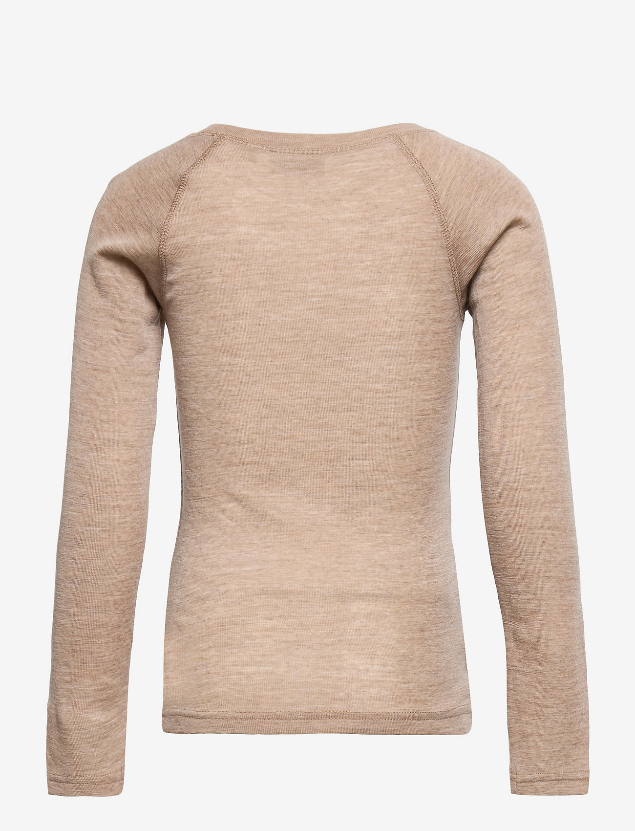 Wheat - Wool T-Shirt LS - khaki melange - 1