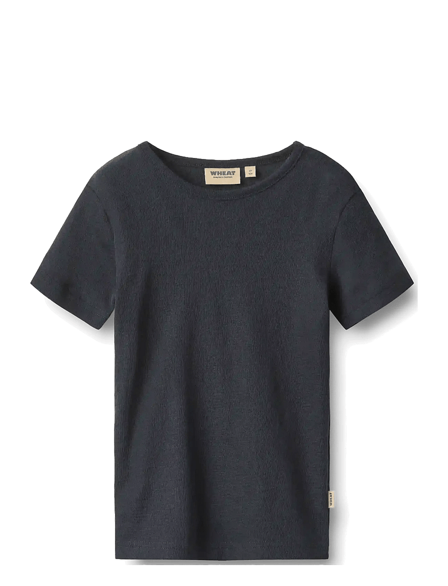 Wheat - Wool T-Shirt S/S Seo - kurzärmelige - navy - 0