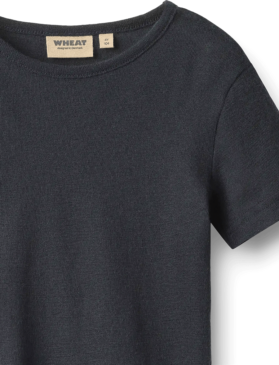 Wheat - Wool T-Shirt S/S Seo - kurzärmelige - navy - 2