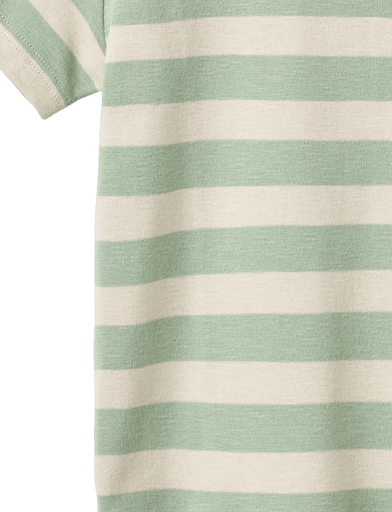 Wheat - T-shirt S/S Liam - kortärmade t-shirts - mint stripe - 2