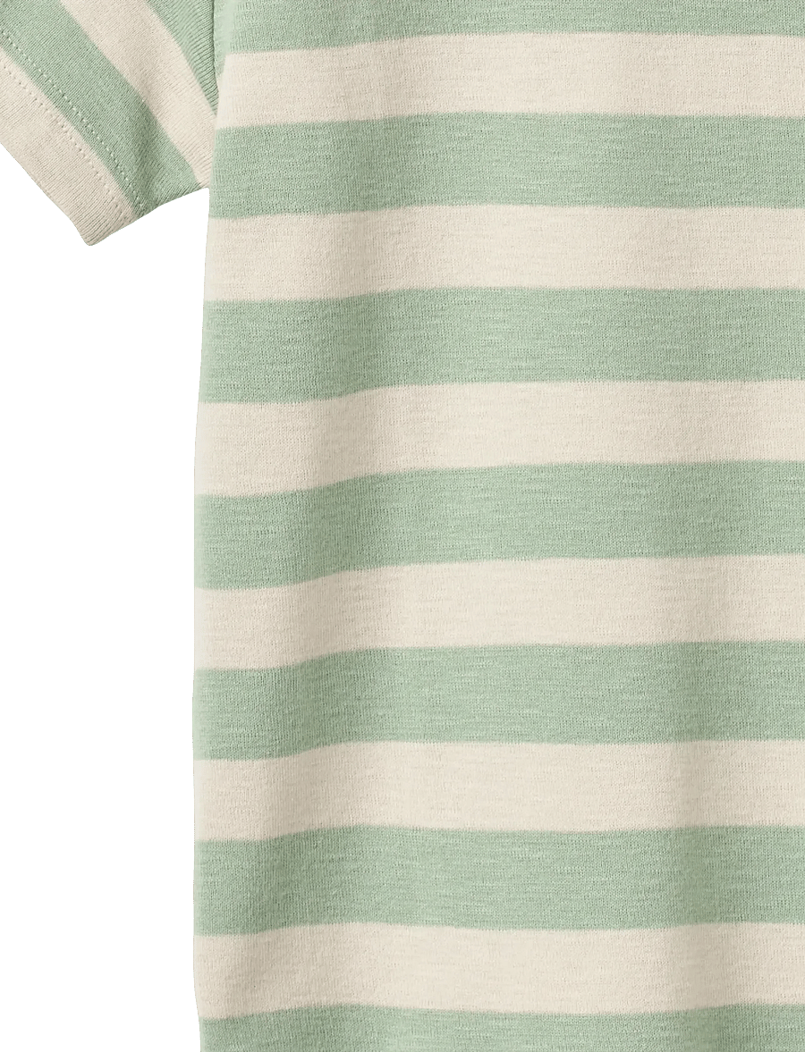 Wheat - T-shirt S/S Liam - kurzärmelige - mint stripe - 2