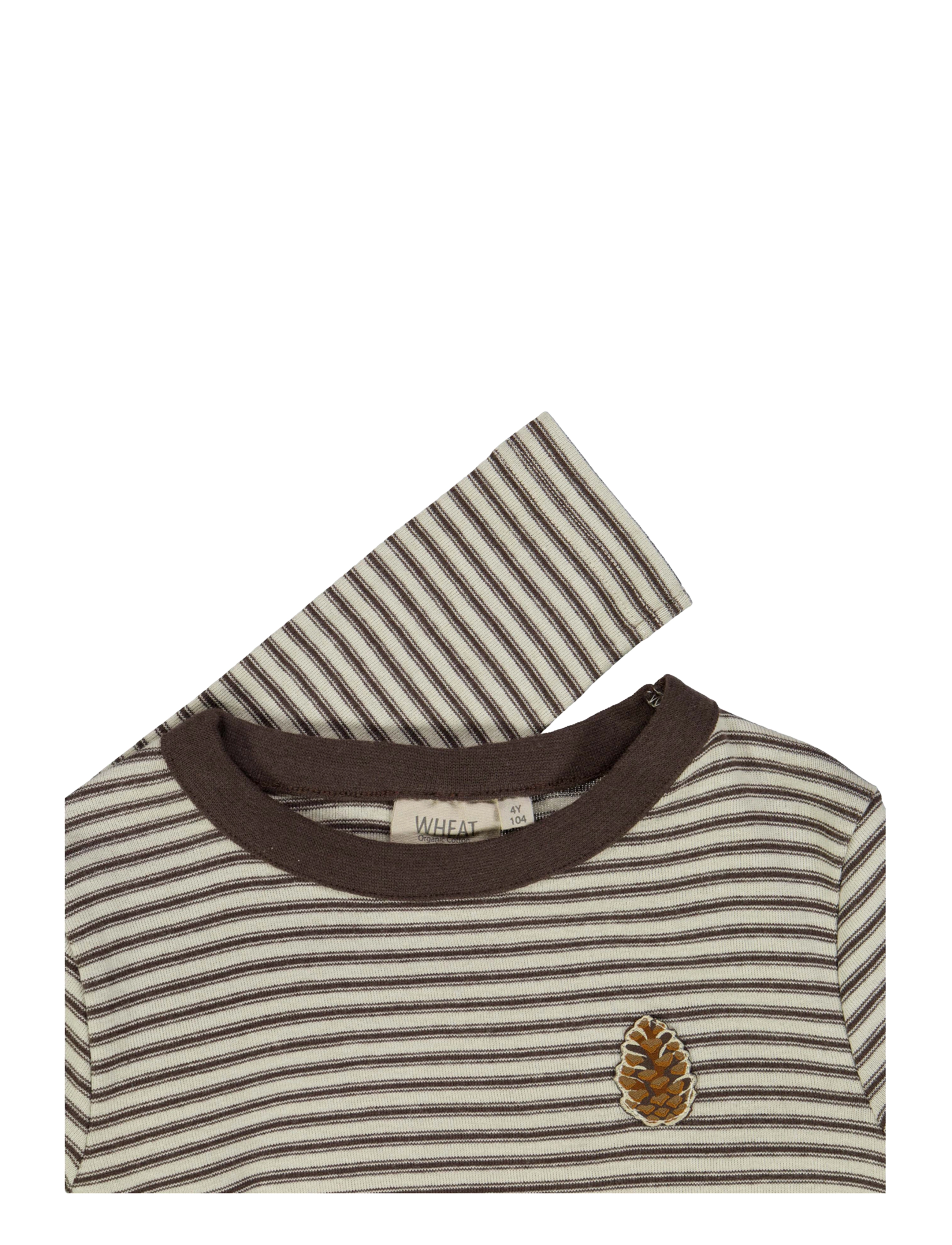 Wheat - T-Shirt Spruce Cone Badge - mulch stripe - 1