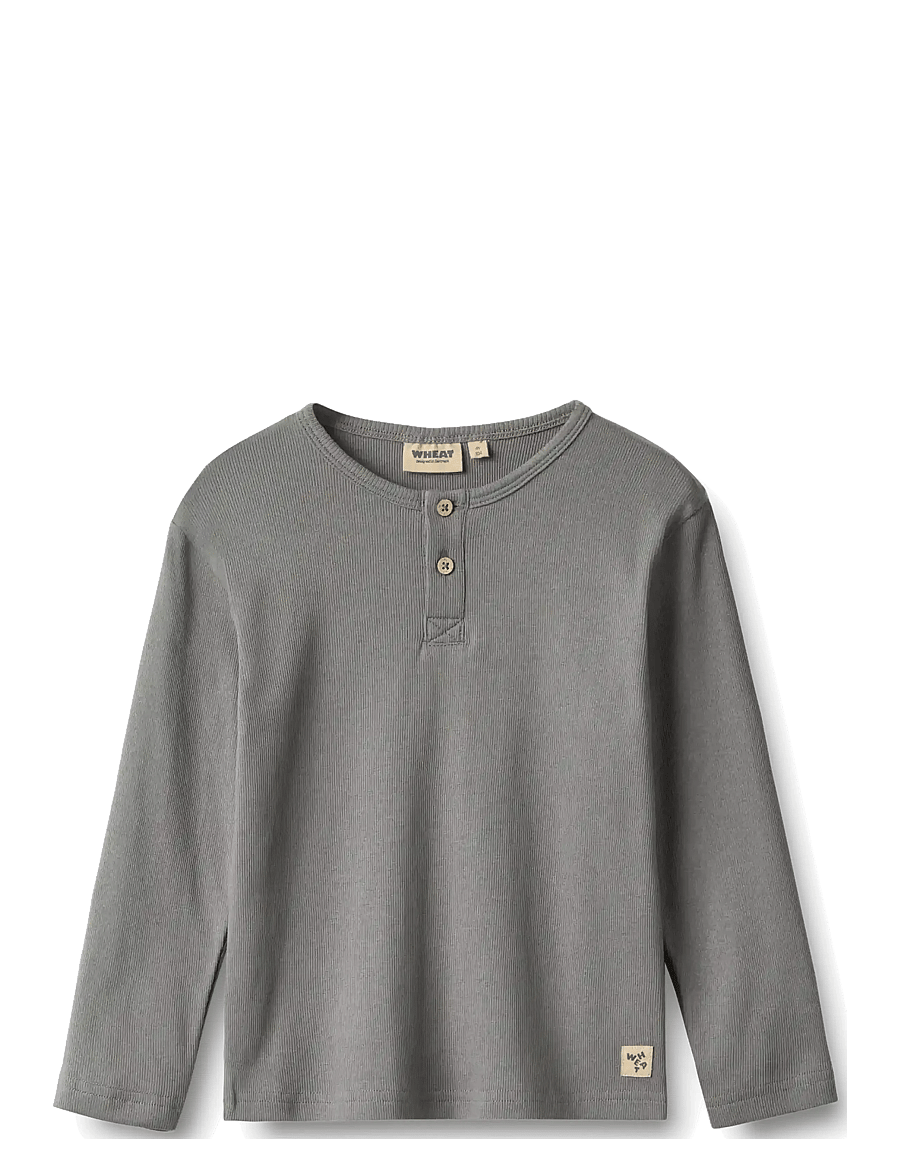Wheat - T-shirt L/S Morris - pikkade varrukatega t-särgid - flint - 3