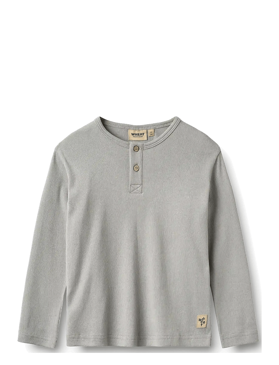 Wheat - T-shirt L/S Morris - slightly blue - 0