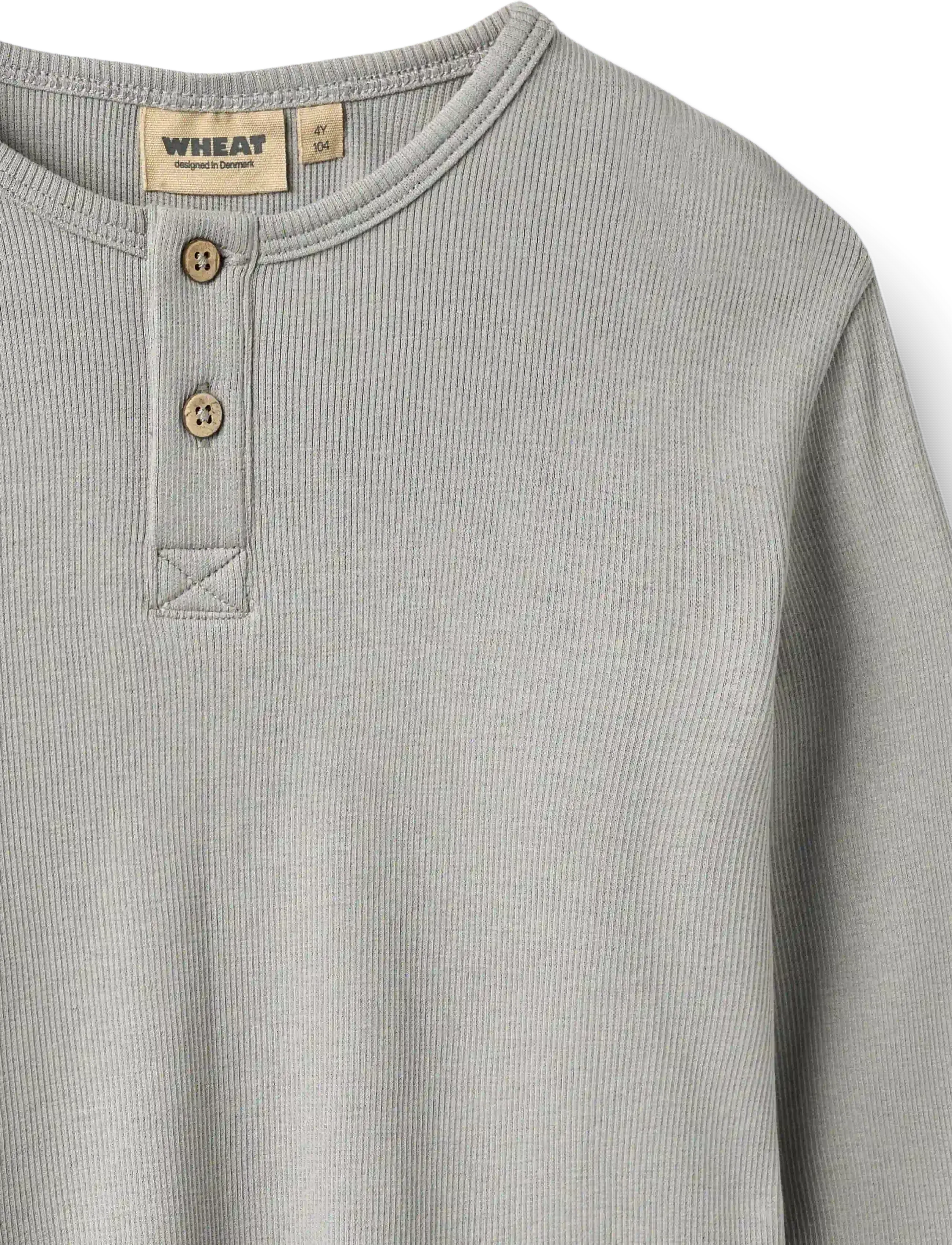 Wheat - T-shirt L/S Morris - slightly blue - 2