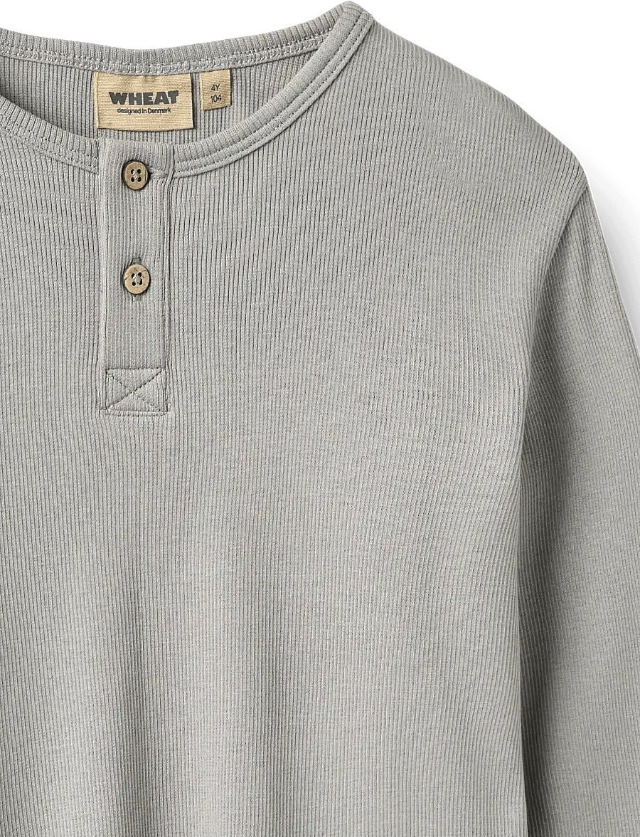 Wheat - T-shirt L/S Morris - slightly blue - 2