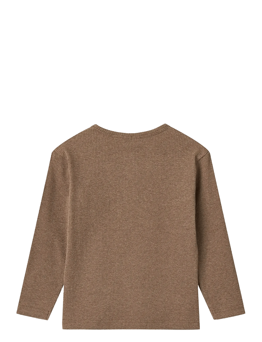 Wheat - T-shirt L/S Morris - långärmade t-shirts - coffee melange - 1