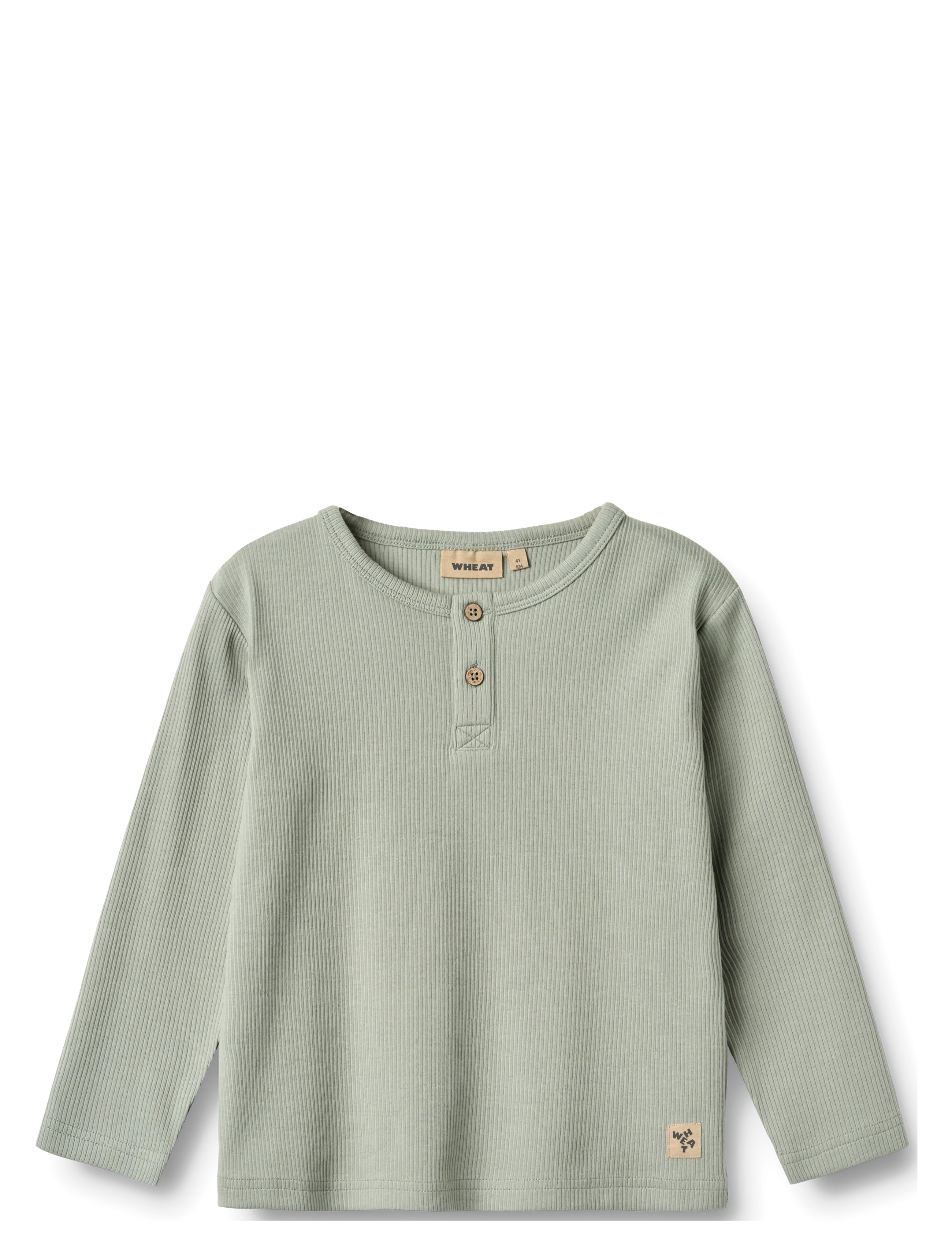 Wheat T-shirt L/S Morris - Oberteile - MORNING MIST / green