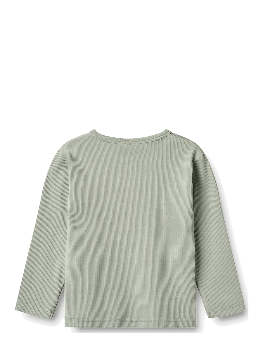 Wheat - T-shirt L/S Morris - långärmade t-shirts - morning mist - 2