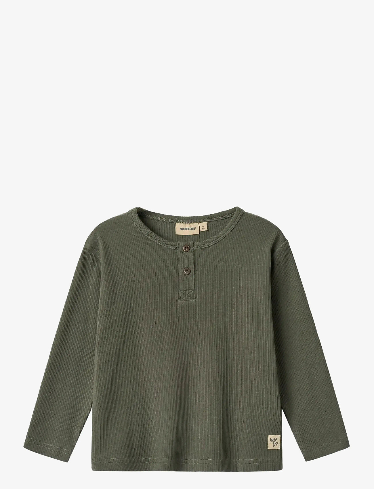 Wheat - T-shirt L/S Morris - long-sleeved t-shirts - winter forest - 0
