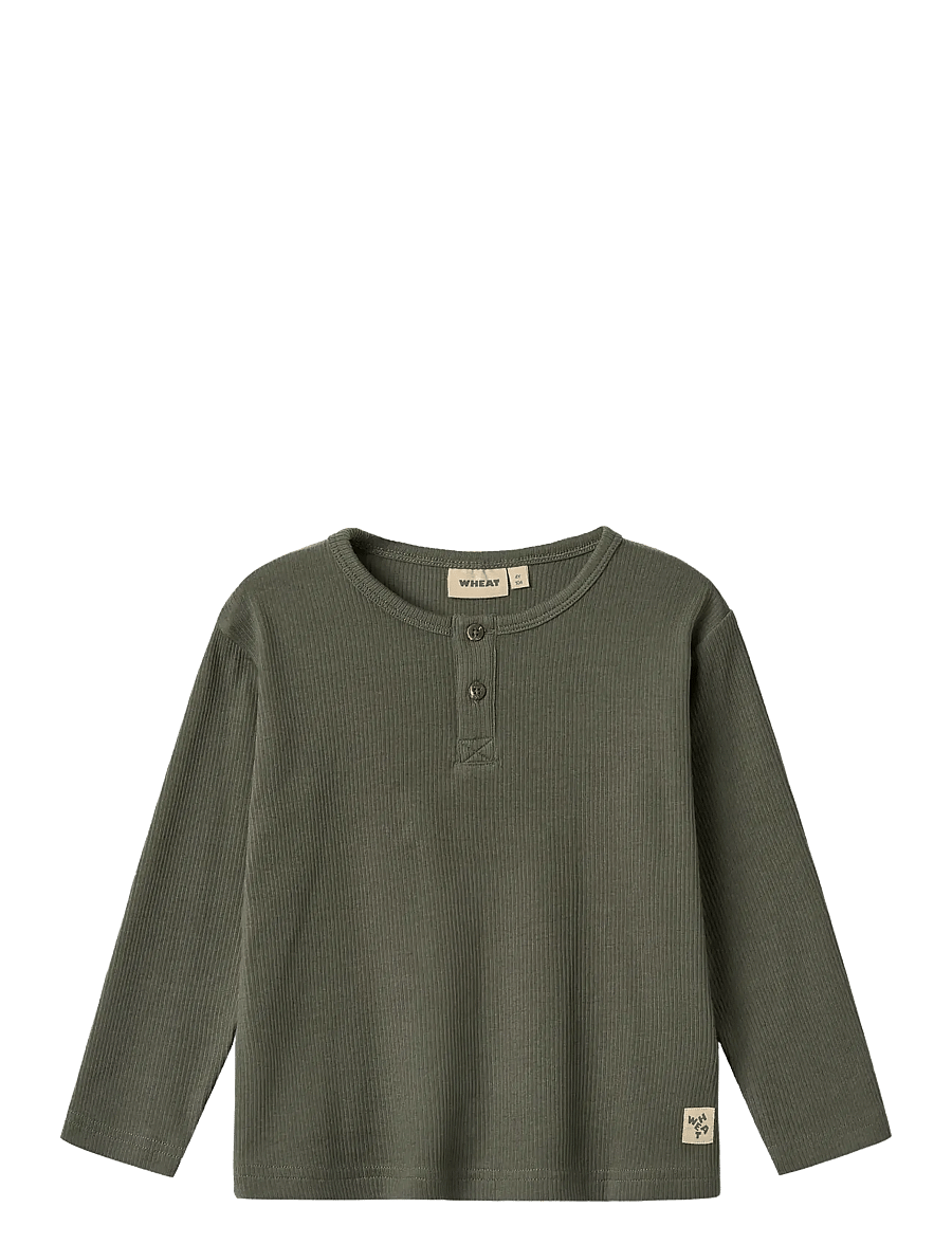 Wheat - T-shirt L/S Morris - toppar & t-shirts - winter forest - 0