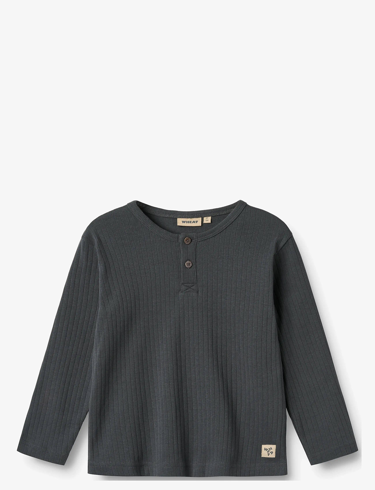 Wheat - T-Shirt L/S Morris - long-sleeved t-shirts - black sea - 0